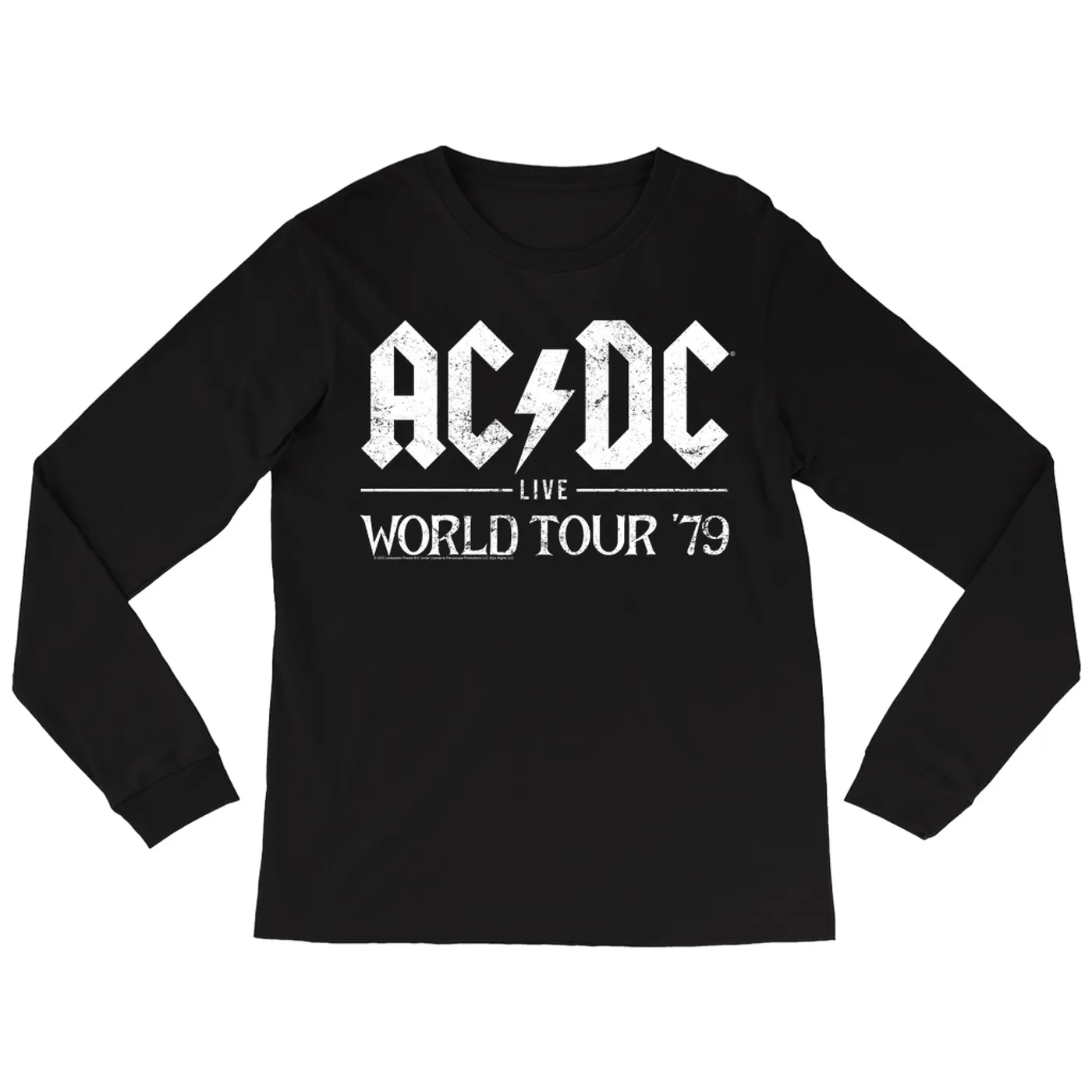 AC/DC Long Sleeve Shirt | Live In Concert 1979 Distressed ACDC Shirt