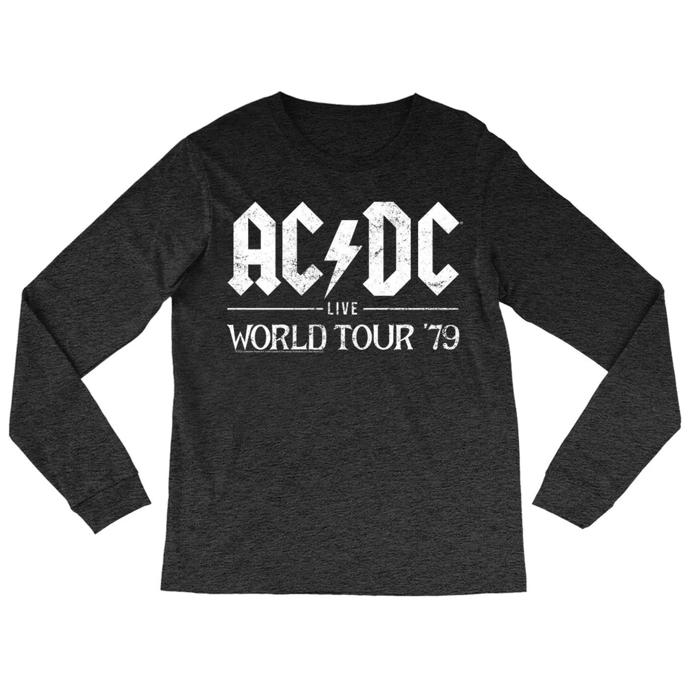 AC/DC Long Sleeve Shirt | Live In Concert 1979 Distressed ACDC Shirt