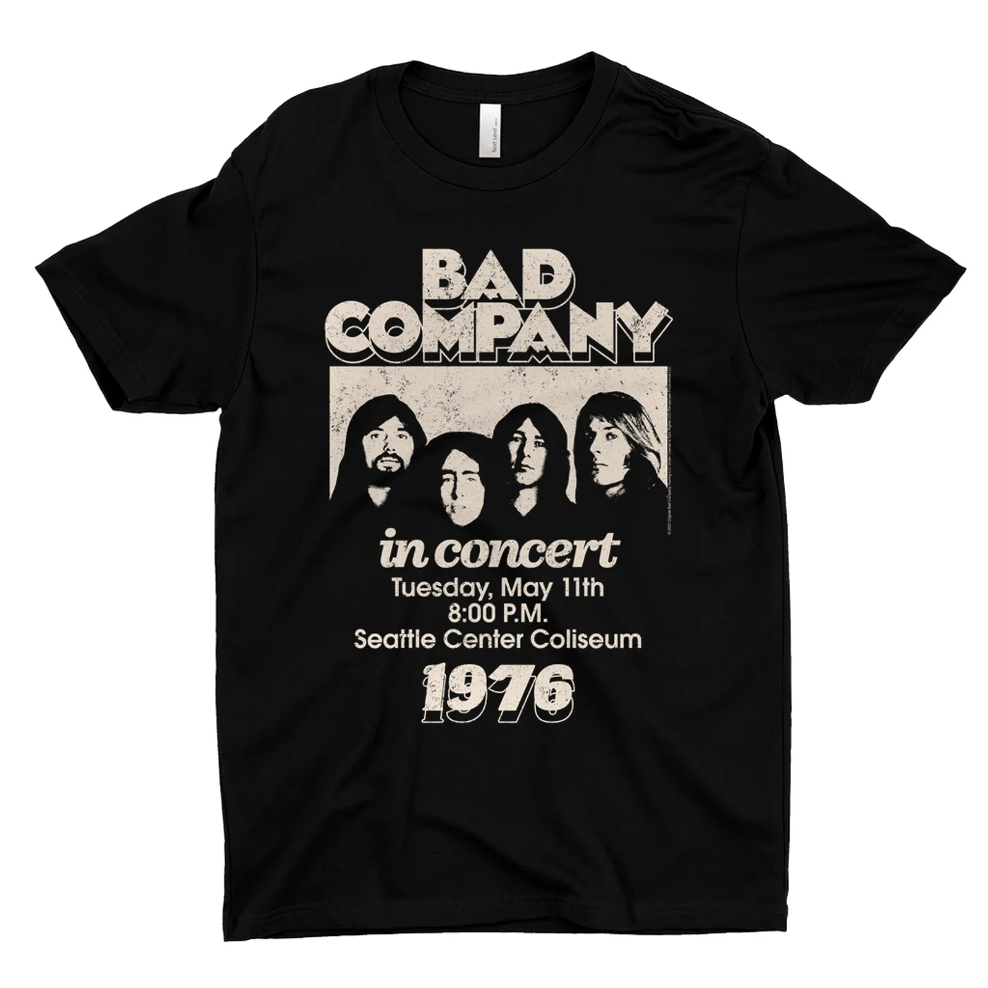 Bad Company T-Shirt | Live In Concert Seattle Center 1976 Bad Company Shirt