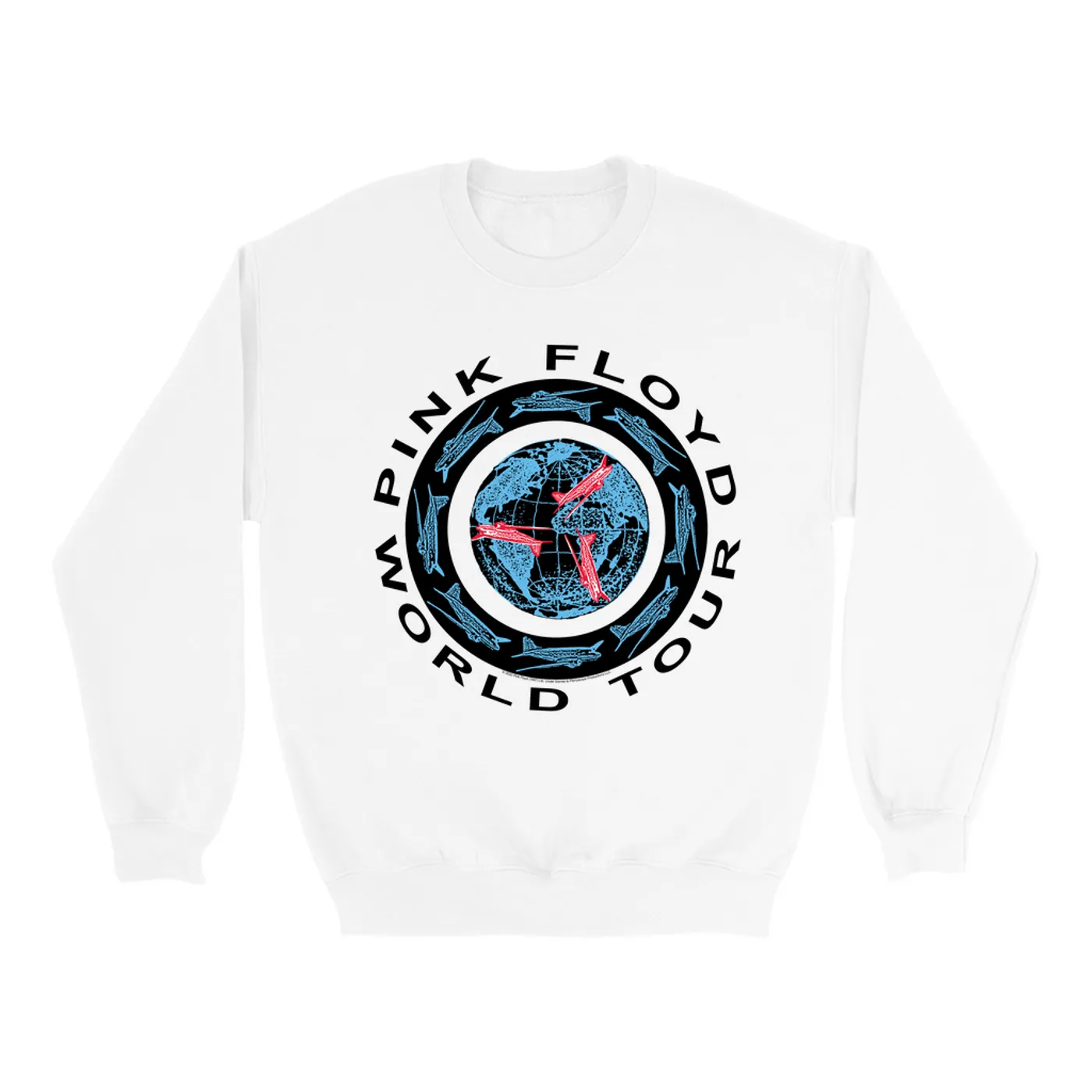 Pink Floyd Sweatshirt | World Tour 1987 Circular Logo Pink Floyd Sweatshirt