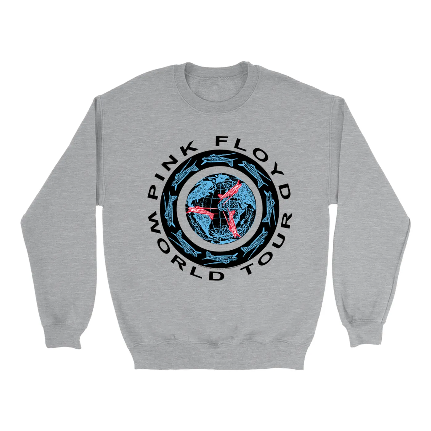 Pink Floyd Sweatshirt | World Tour 1987 Circular Logo Pink Floyd Sweatshirt