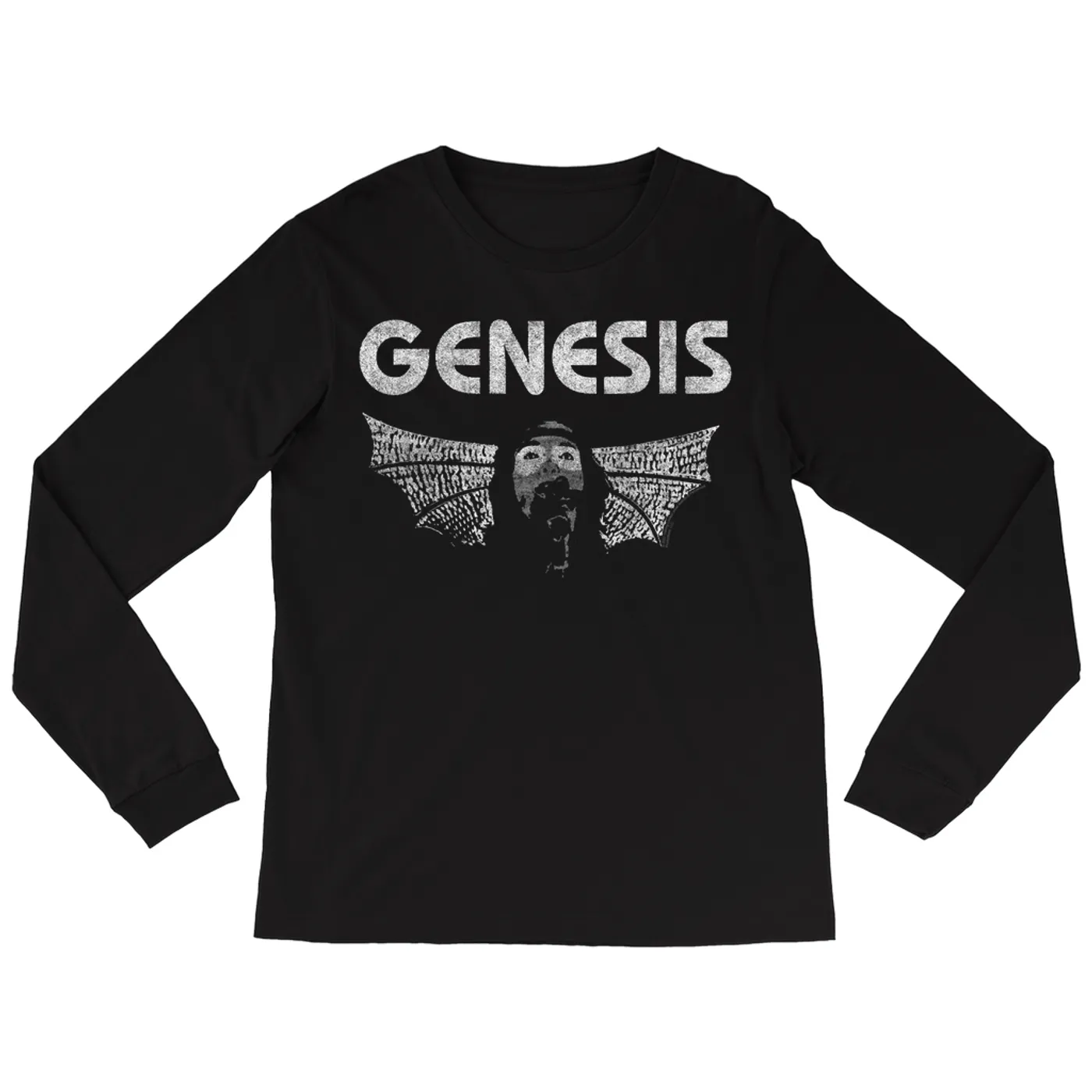 Genesis Long Sleeve Shirt | Vintage White Band Logo Distressed Genesis Shirt