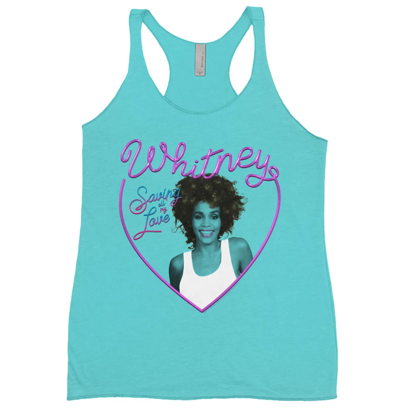 Whitney Houston Ladies' Tank Top | Saving All My Love Heart (Merchbar Exclusive) Whitney Houston Shirt