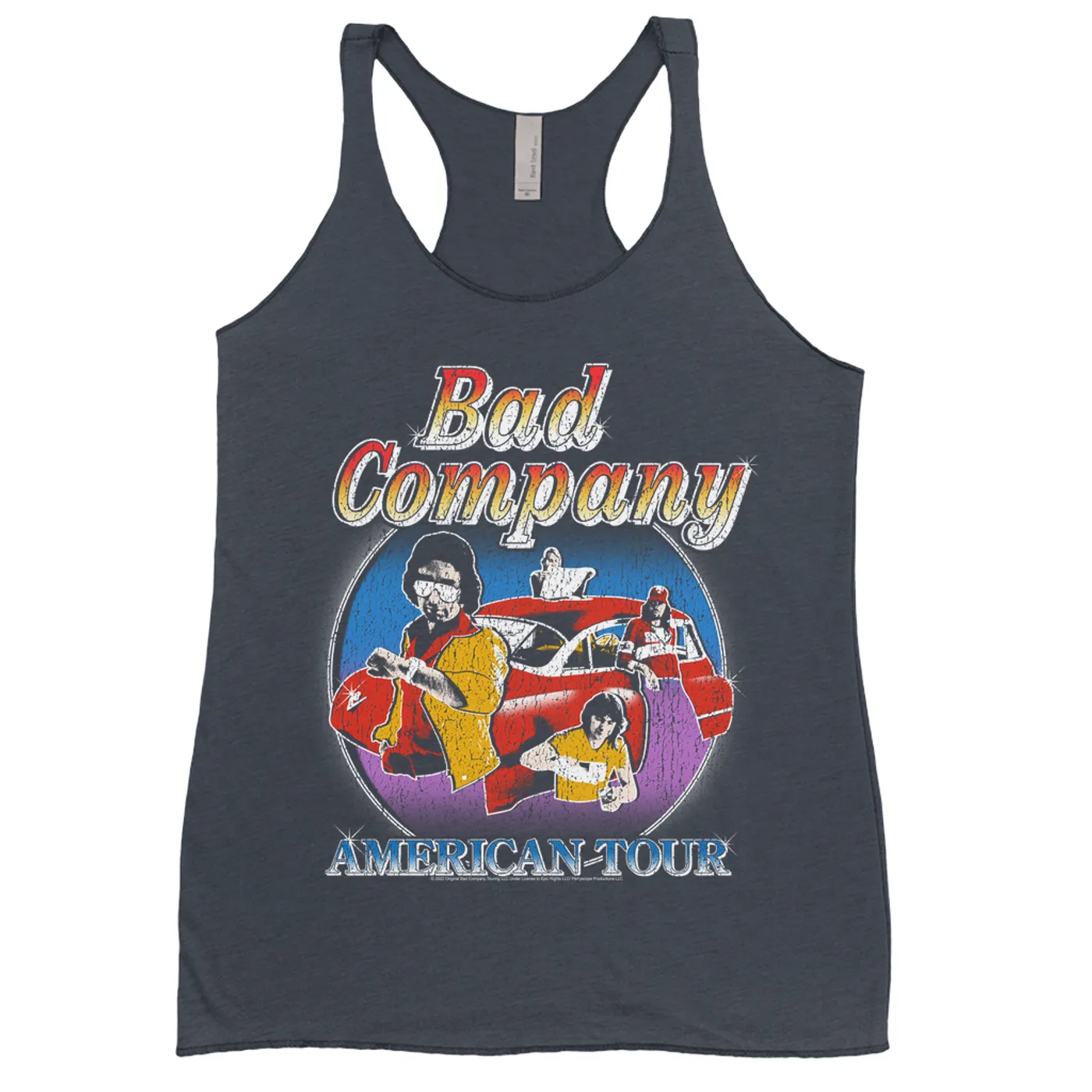 Bad Company Ladies' Tank Top | Crazy Circles American Tour Distressed Bad Company Shirt