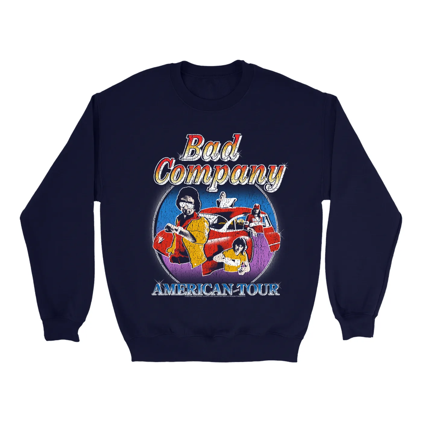 Bad Company Sweatshirt | Crazy Circles American Tour Distressed Bad Company Sweatshirt