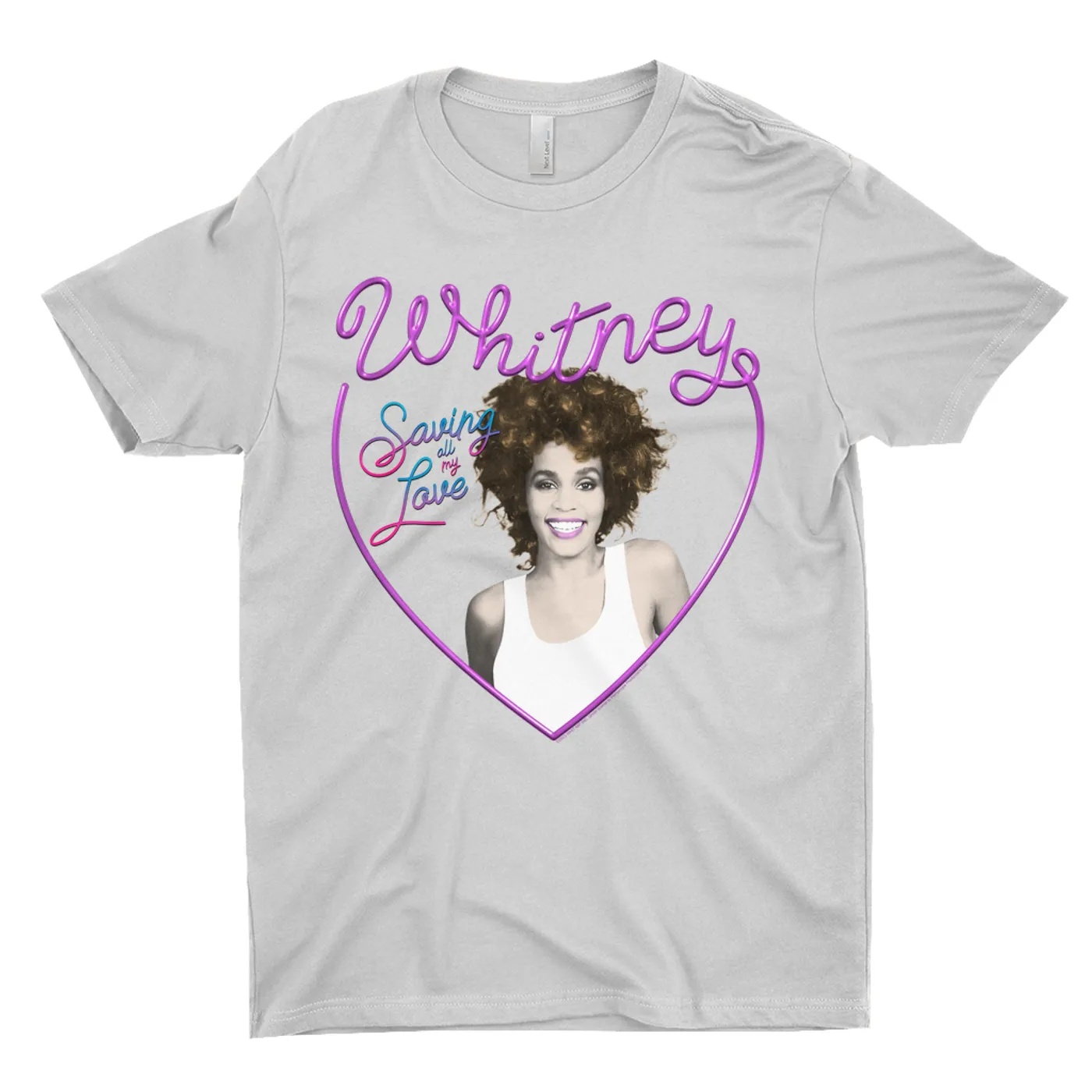 Whitney Houston T-Shirt | Saving All My Love Heart (Merchbar Exclusive) Whitney Houston Shirt