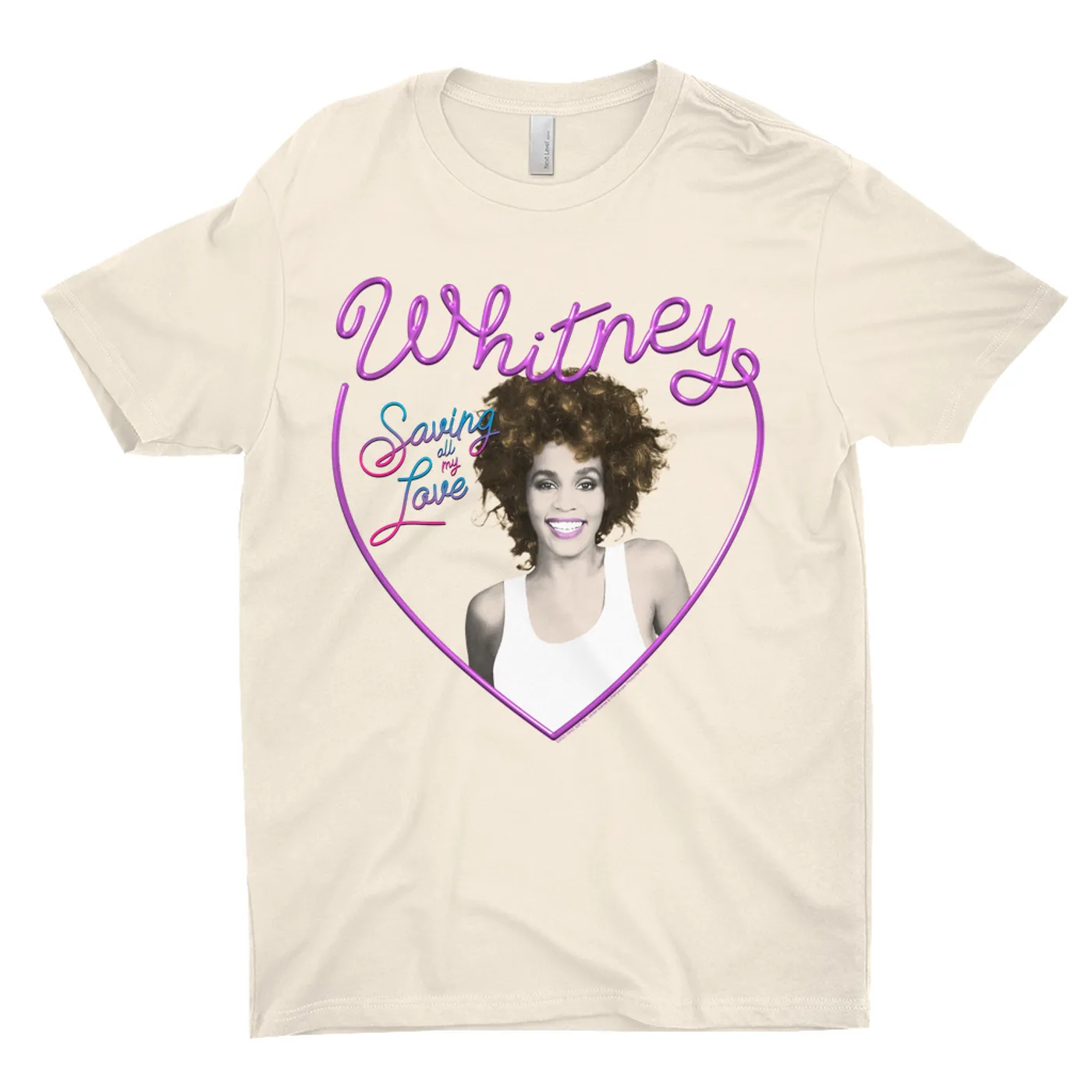 Whitney Houston T-Shirt | Saving All My Love Heart (Merchbar Exclusive) Whitney Houston Shirt