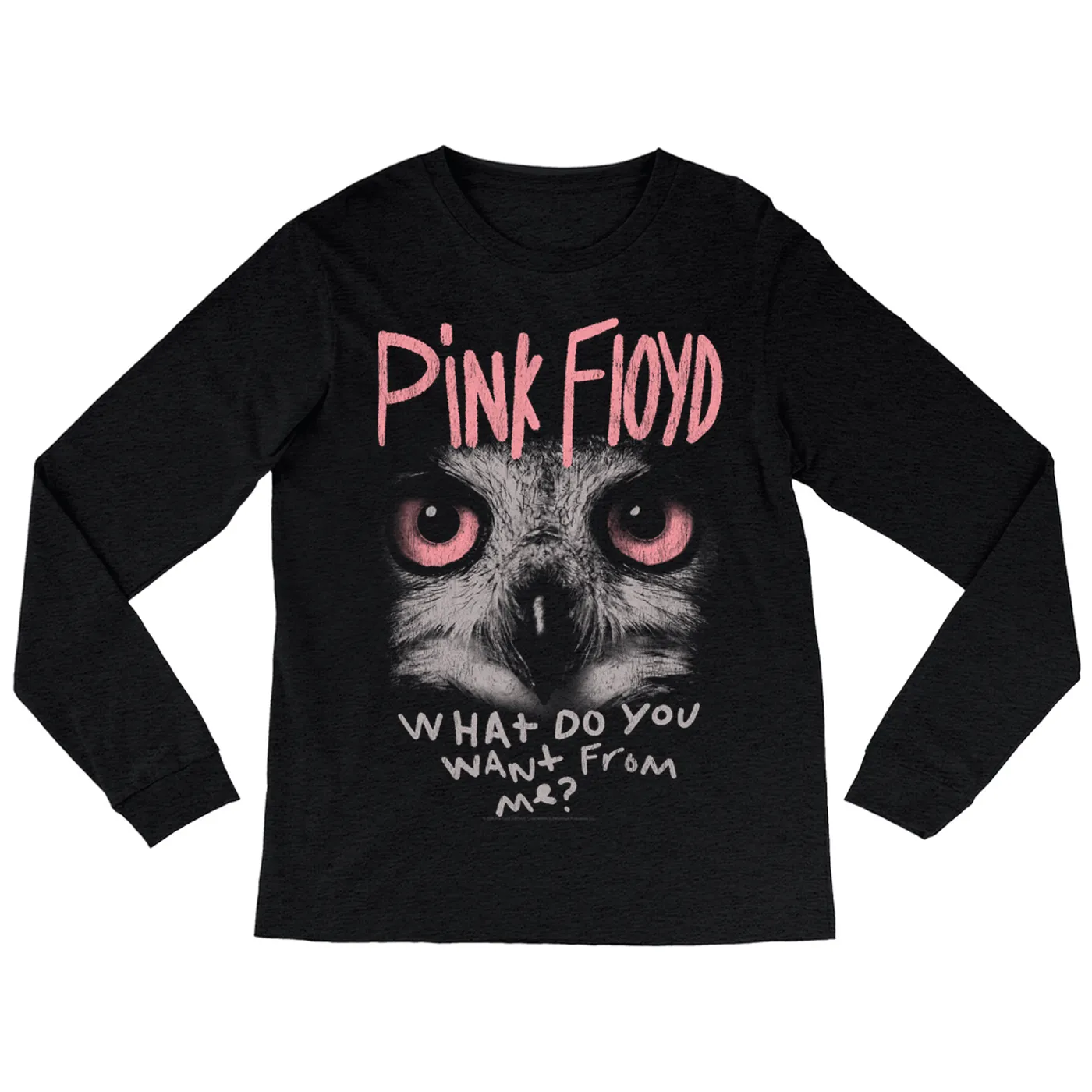 Pink Floyd Long Sleeve Shirt | What Do You Want From Me Design Distressed Pink Floyd Shirt (Merchbar Exclusive)