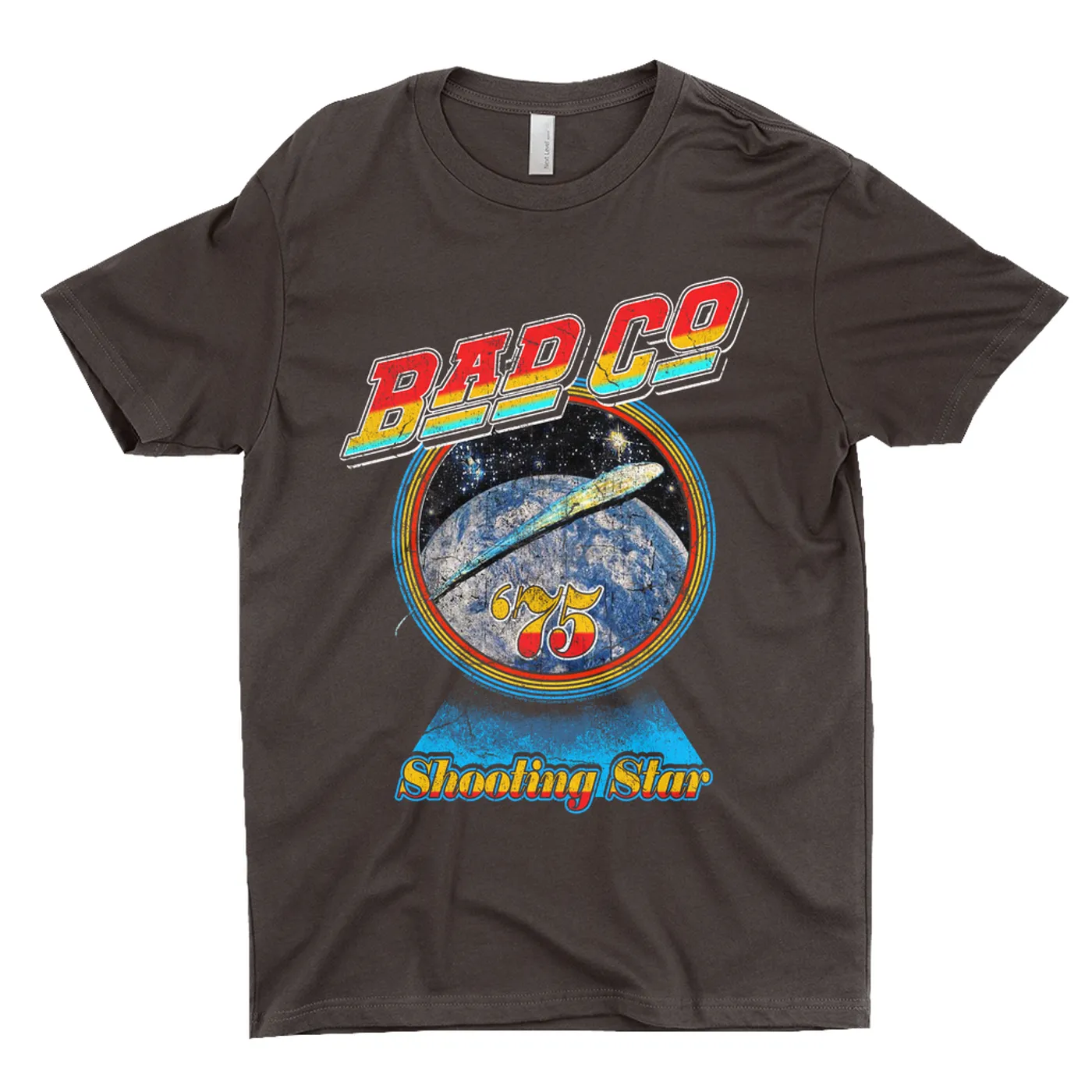Bad Company T-Shirt | 75 Shooting Star Orbit Distressed Bad Company Shirt
