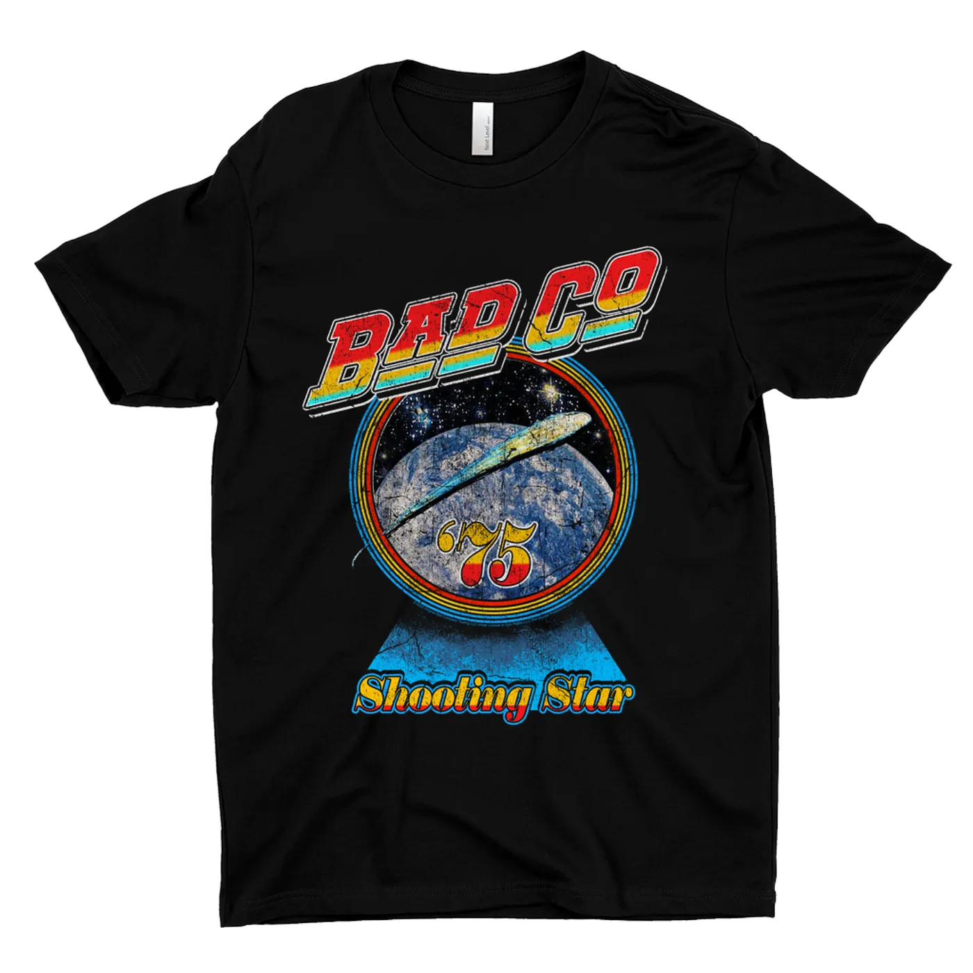 Bad Company T-Shirt | 75 Shooting Star Orbit Distressed Bad Company Shirt