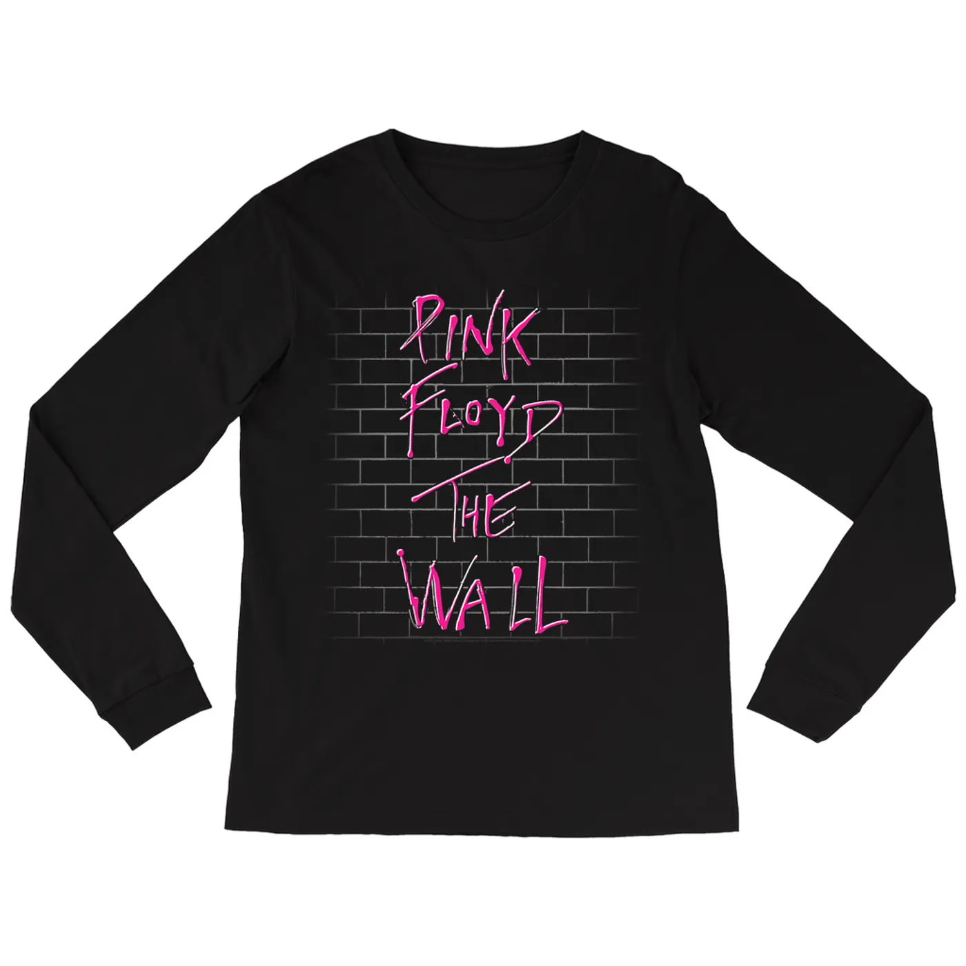 Pink Floyd Long Sleeve Shirt | Hot Pink The Wall Pink Floyd Shirt