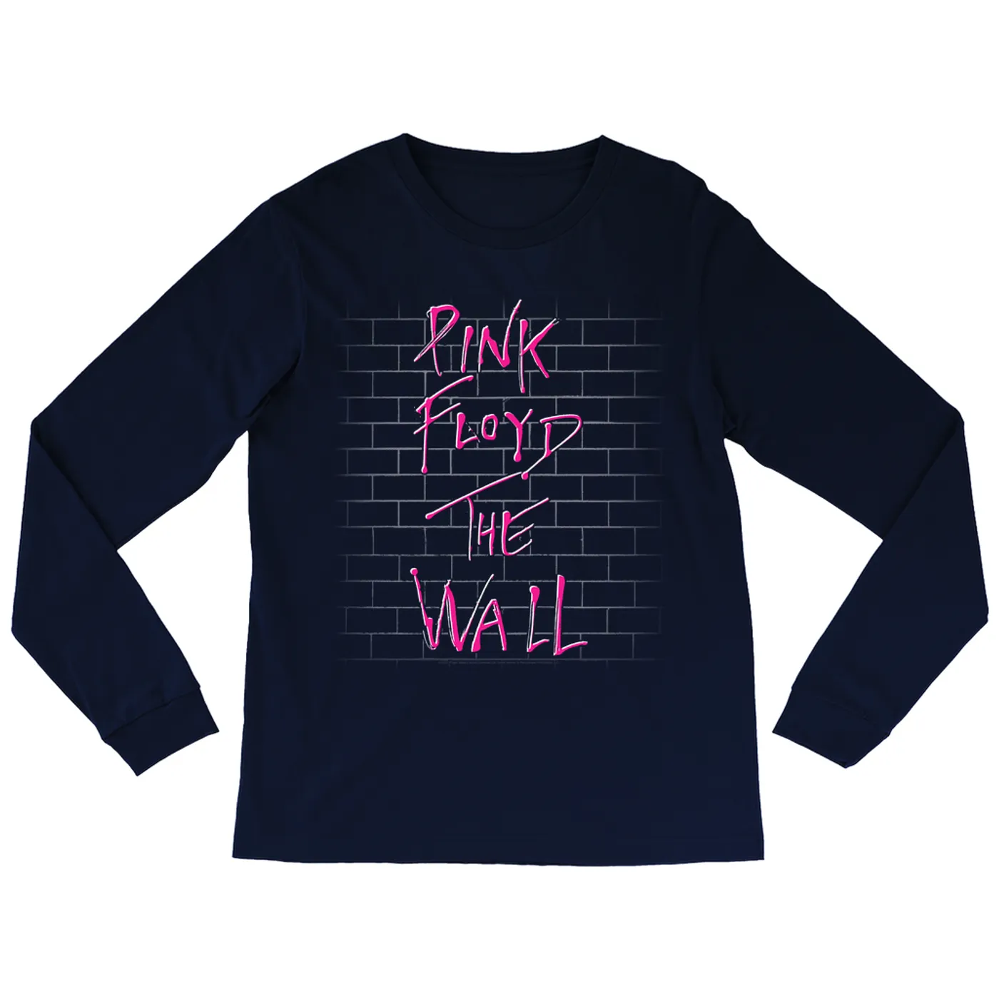 Pink Floyd Long Sleeve Shirt | Hot Pink The Wall Pink Floyd Shirt