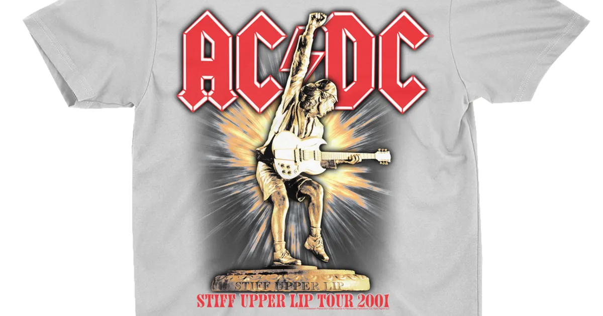 AC/DC T-Shirt | Angus Guitar Rock N' Roll Starburst (Merchbar Exclusive ...