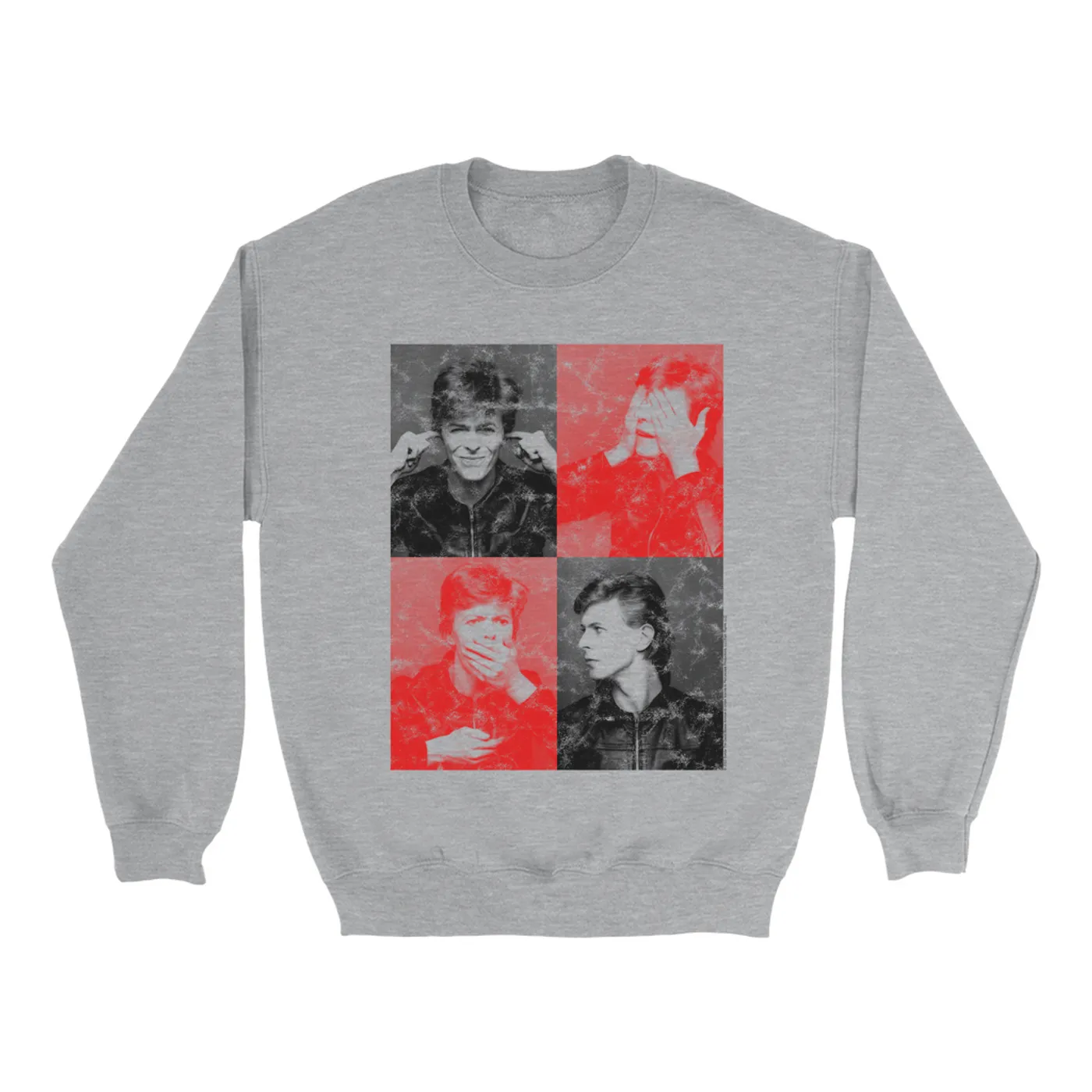 David Bowie Sweatshirt | Heros Photo Shoot Distressed (Merchbar Exclusive) David Bowie Sweatshirt