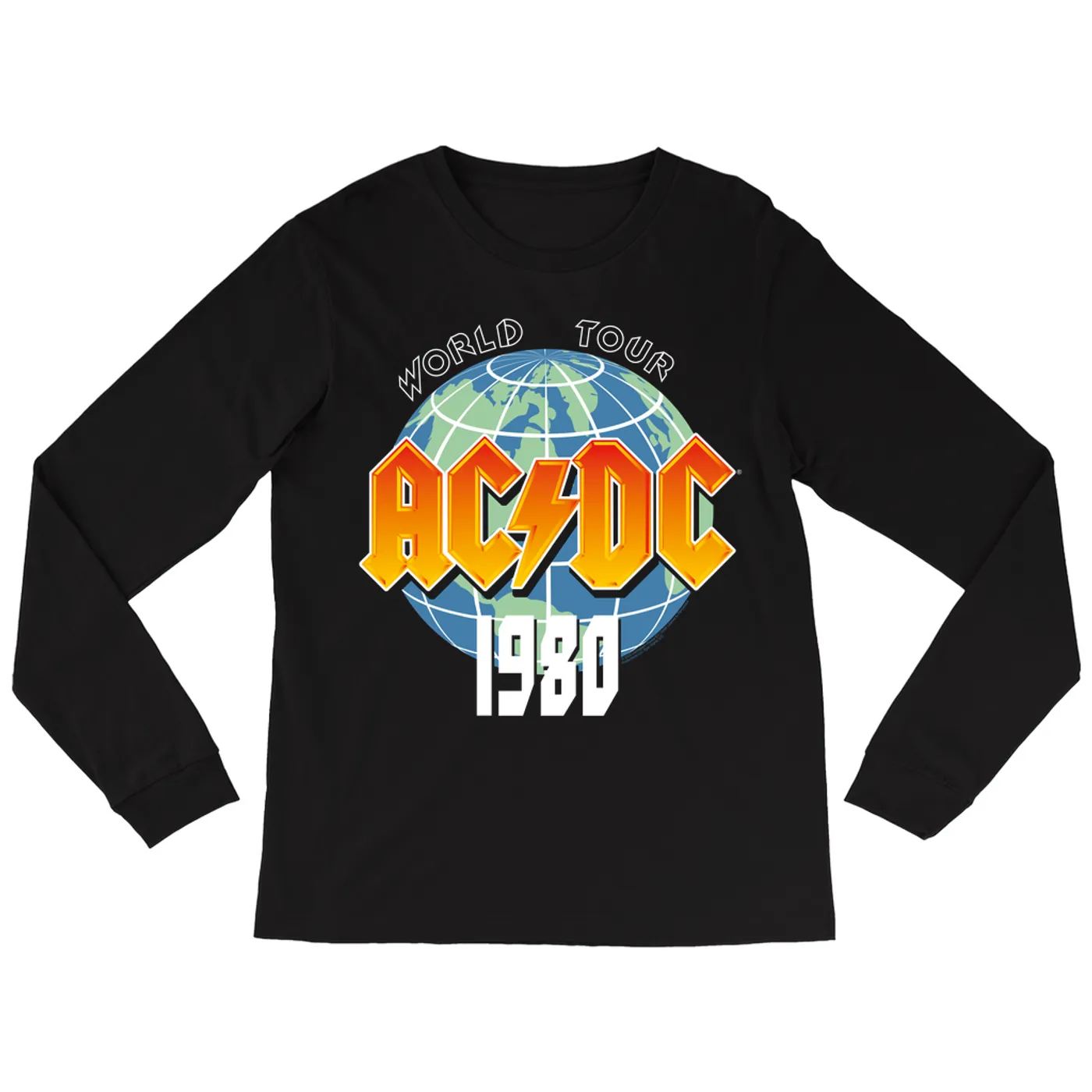 AC/DC Long Sleeve Shirt | 1980 Globe World Tour ACDC Shirt