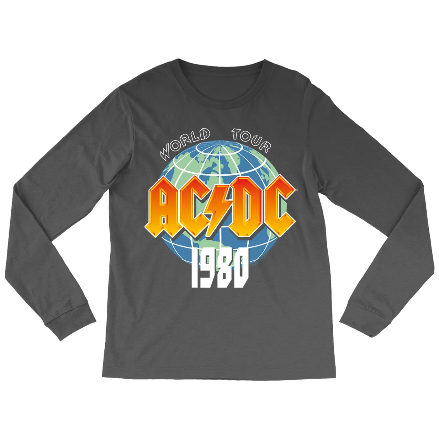 AC/DC Long Sleeve Shirt | 1980 Globe World Tour ACDC Shirt