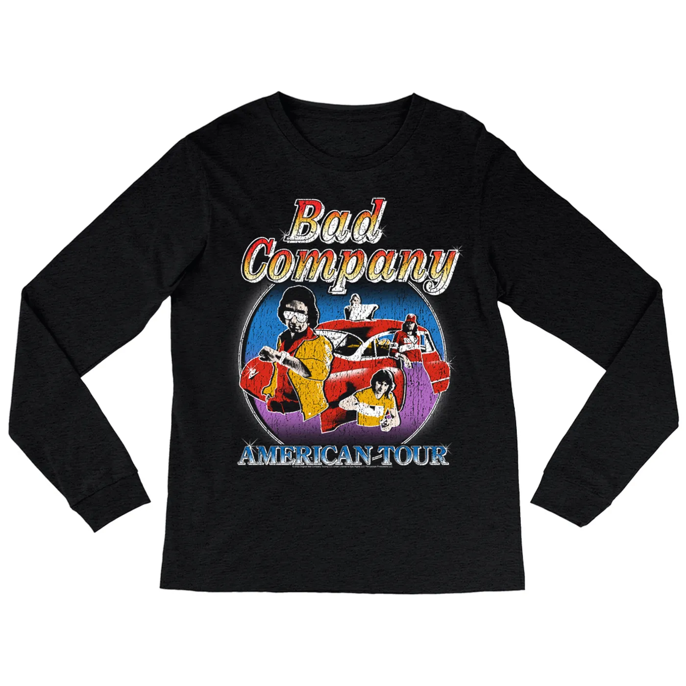 Bad Company Long Sleeve Shirt | Crazy Circles American Tour Distressed Bad Company Shirt