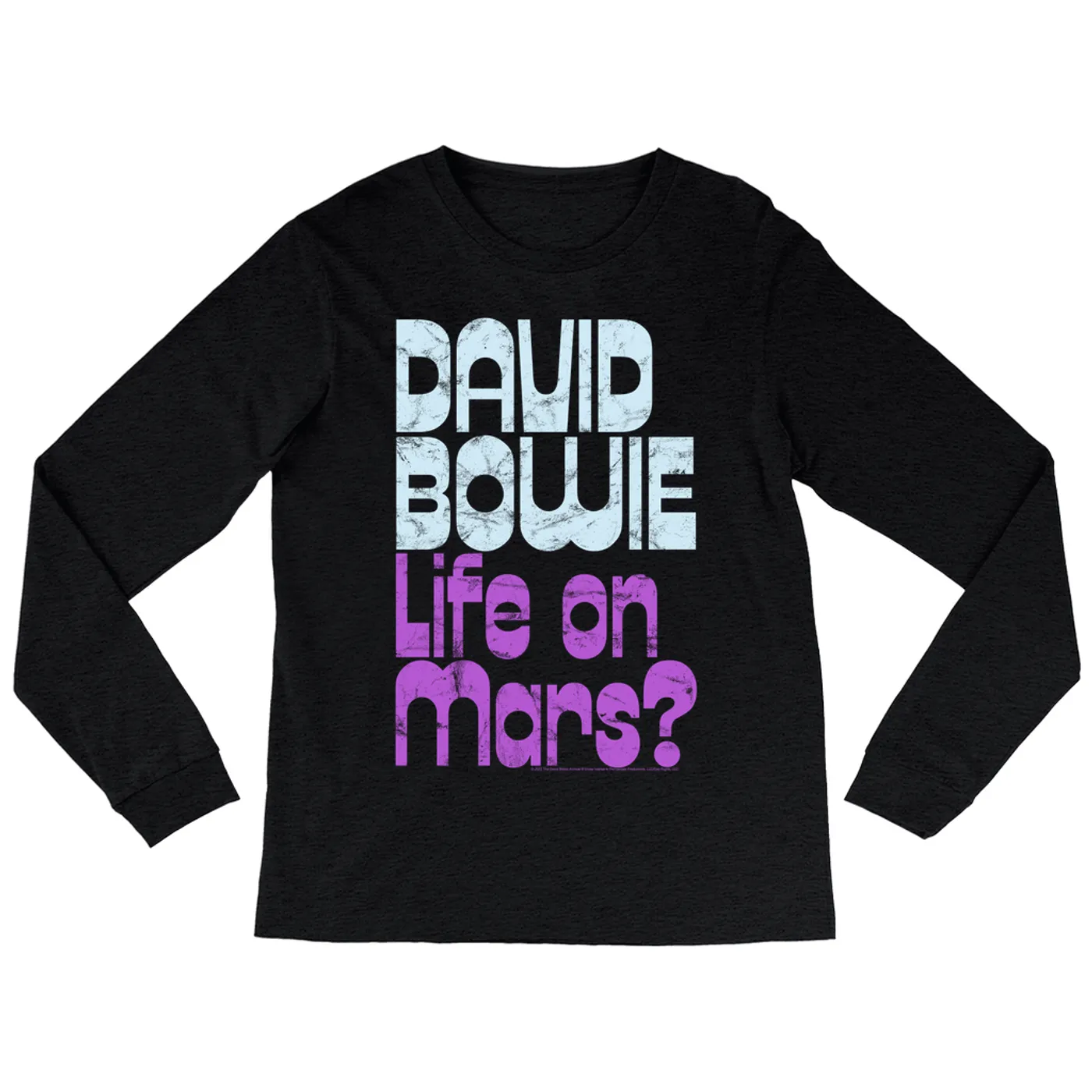 David Bowie Long Sleeve Shirt | Life On Mars Distressed (Merchbar Exclusive) David Bowie Shirt