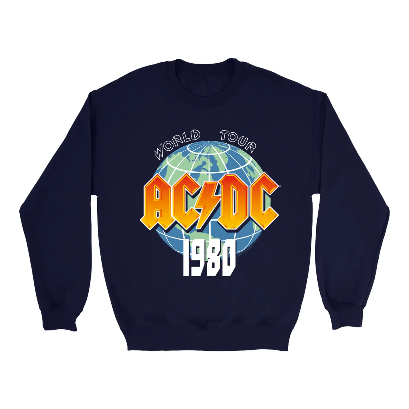 AC/DC Sweatshirt | 1980 Globe World Tour ACDC Sweatshirt