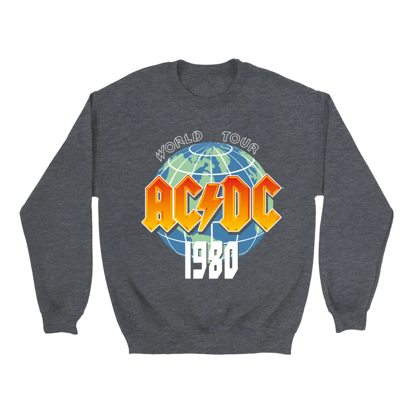 AC/DC Sweatshirt | 1980 Globe World Tour ACDC Sweatshirt
