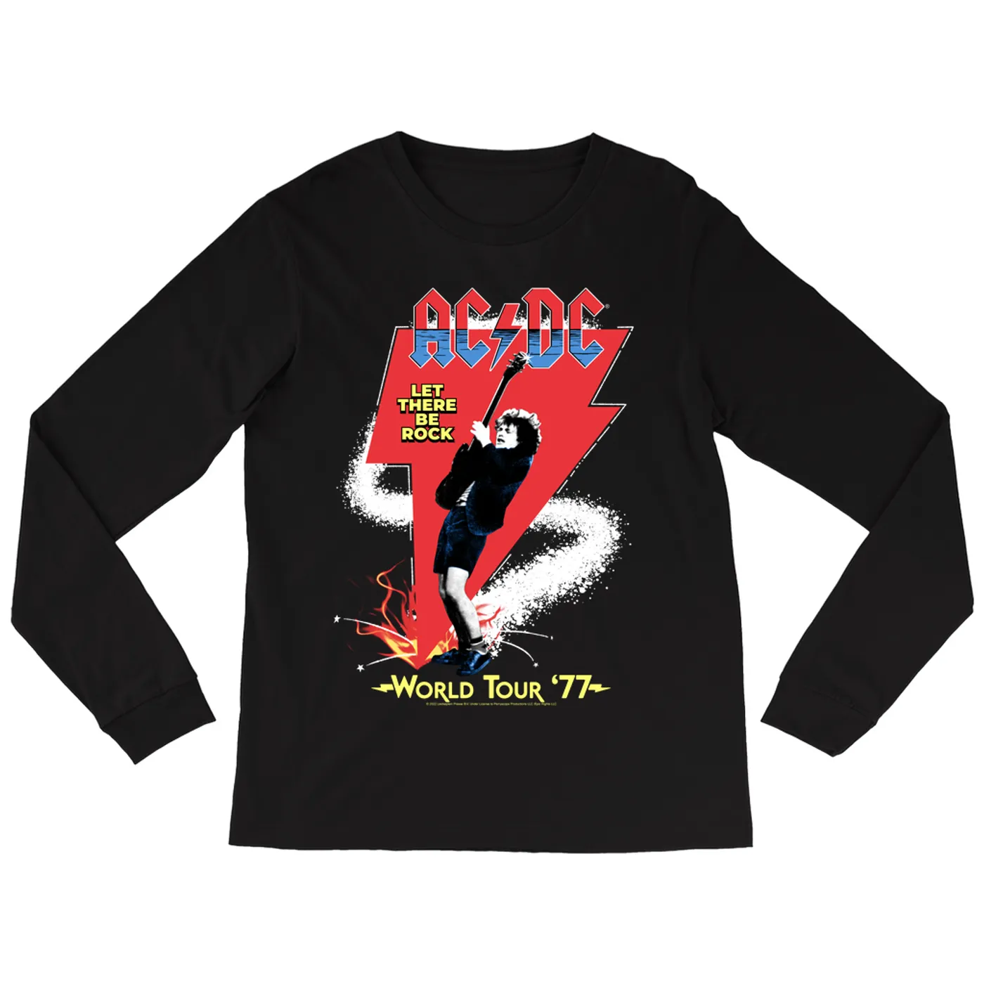 AC/DC Long Sleeve Shirt | Let There Be Rock World Tour 1977 ACDC Shirt (Merchbar Exclusive)