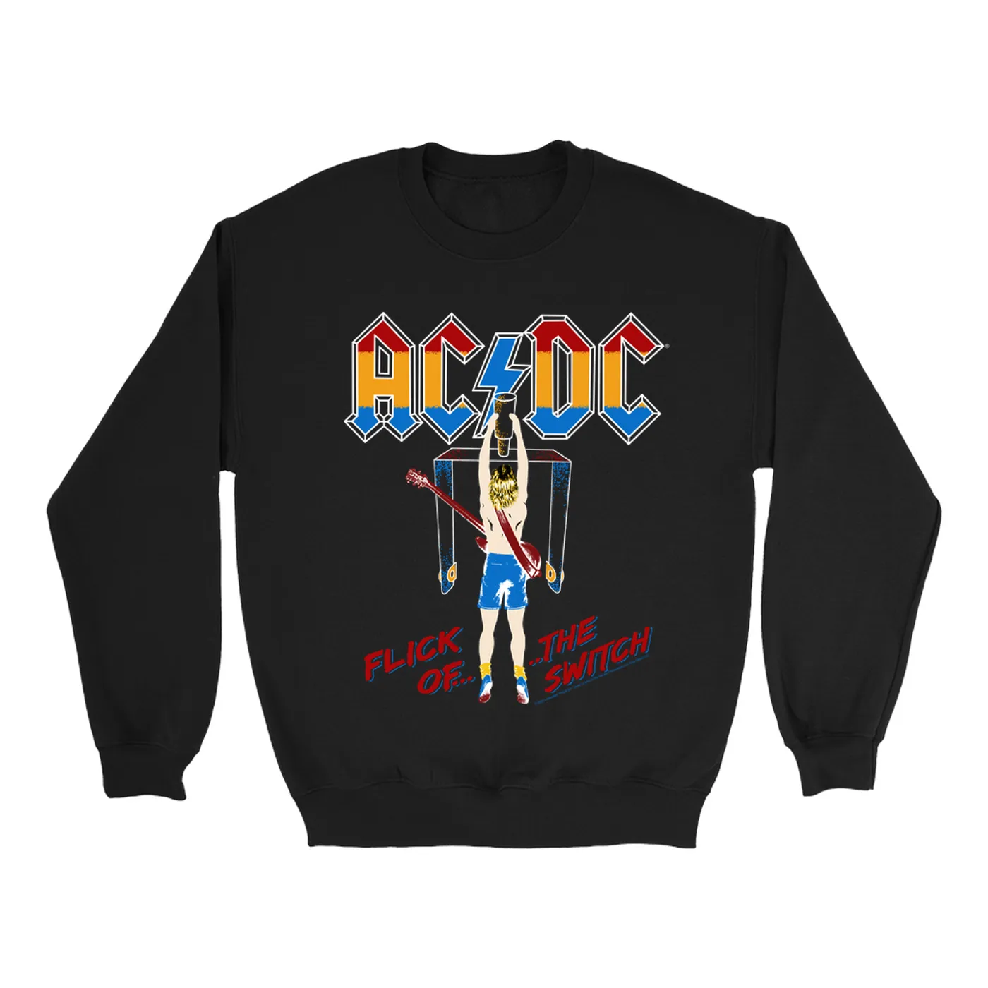 AC/DC Sweatshirt | Colorful Flick Of The Switch ACDC Sweatshirt (Merchbar Exclusive)