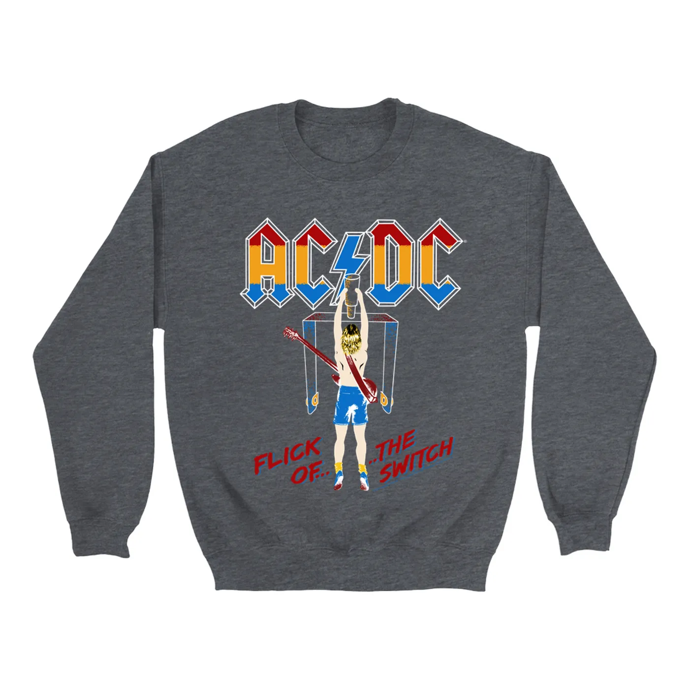 AC/DC Sweatshirt | Colorful Flick Of The Switch ACDC Sweatshirt (Merchbar Exclusive)