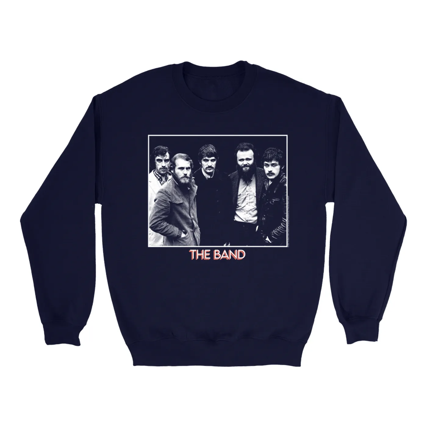The Band Sweatshirt | Framed Group Photo And Logo The Band Sweatshirt