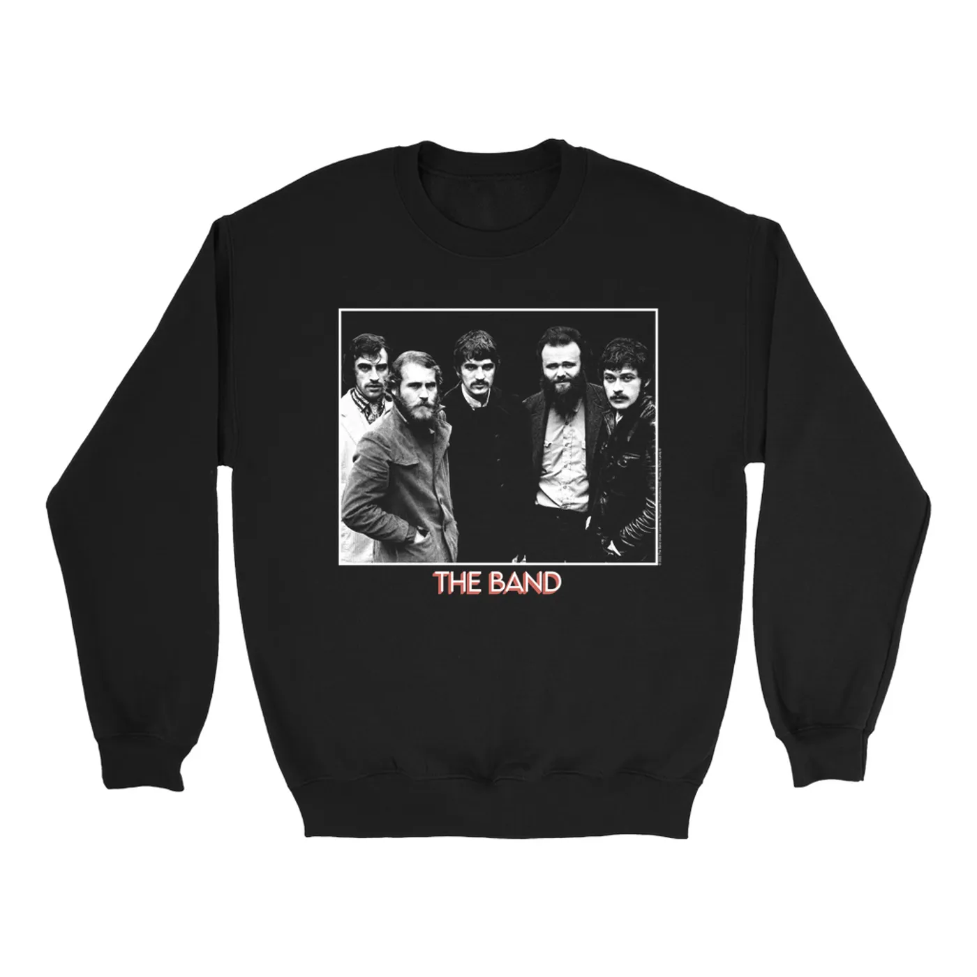 The Band Sweatshirt | Framed Group Photo And Logo The Band Sweatshirt