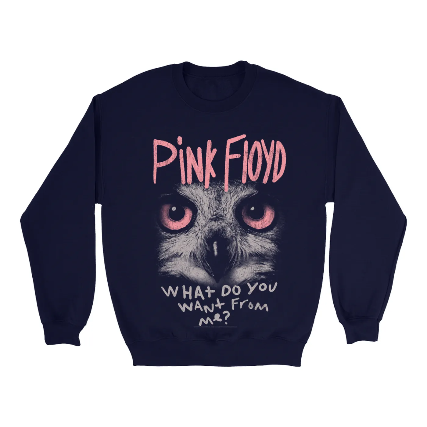 Pink Floyd Sweatshirt | What Do You Want From Me Design Distressed Pink Floyd Sweatshirt (Merchbar Exclusive)