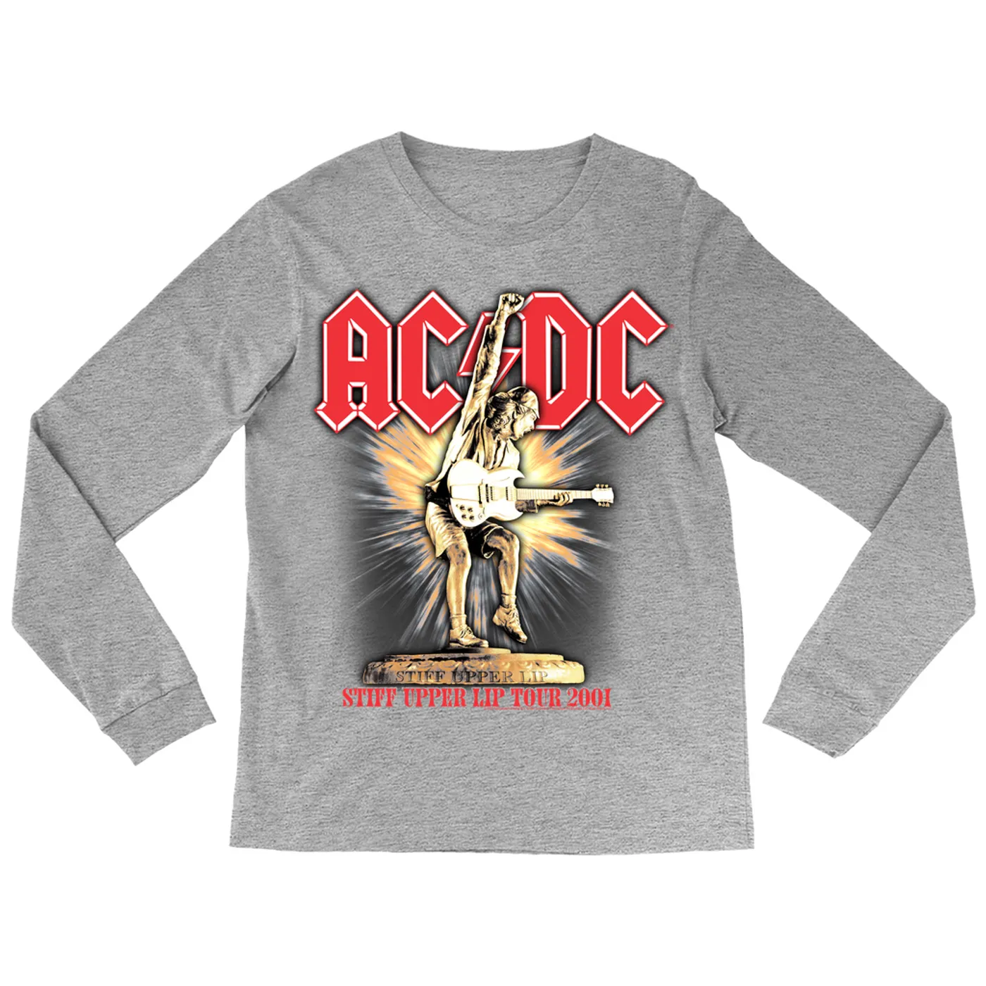 AC/DC Long Sleeve Shirt | Angus Guitar Rock N' Roll Starburst (Merchbar Exclusive) ACDC Shirt