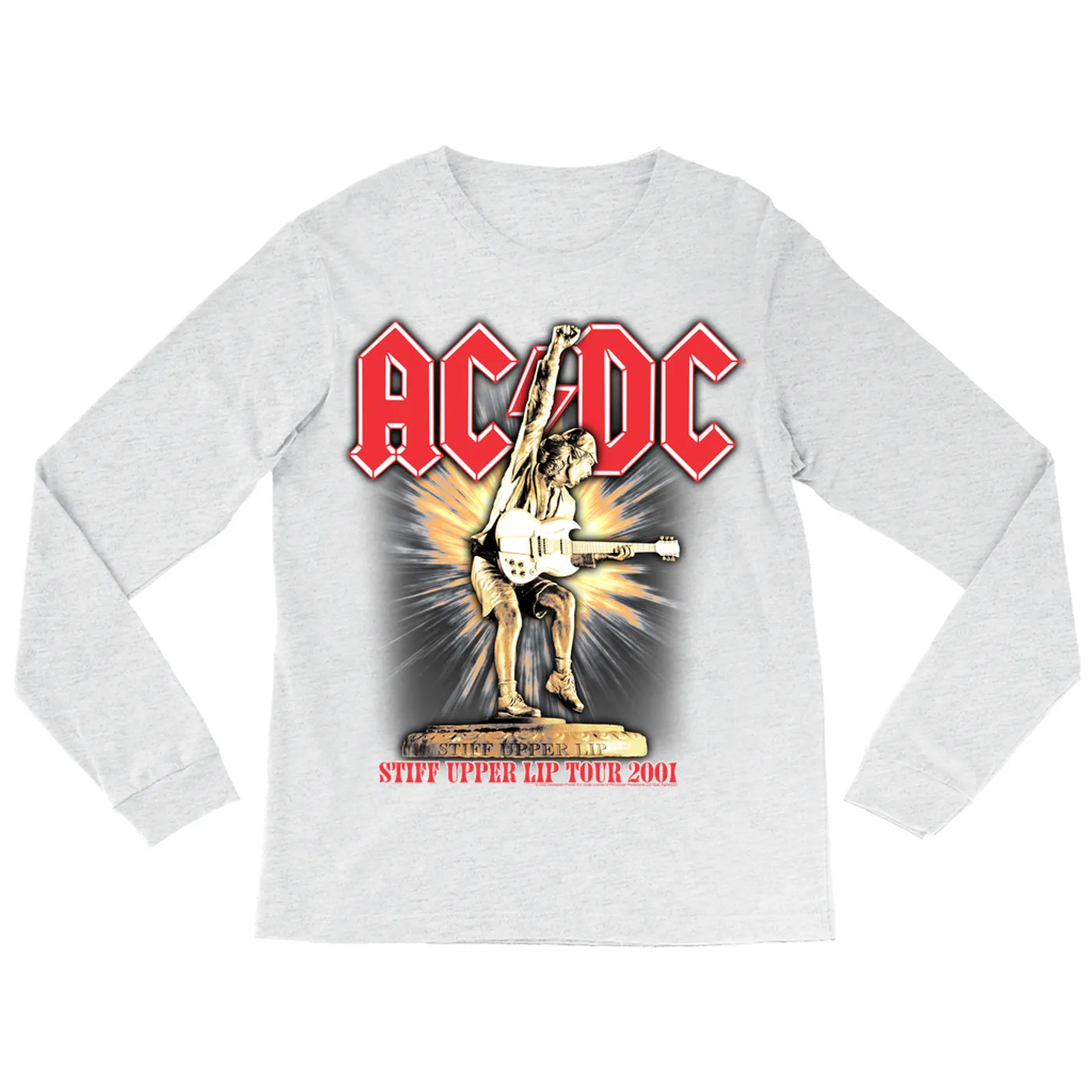 AC/DC Long Sleeve Shirt | Angus Guitar Rock N' Roll Starburst (Merchbar Exclusive) ACDC Shirt