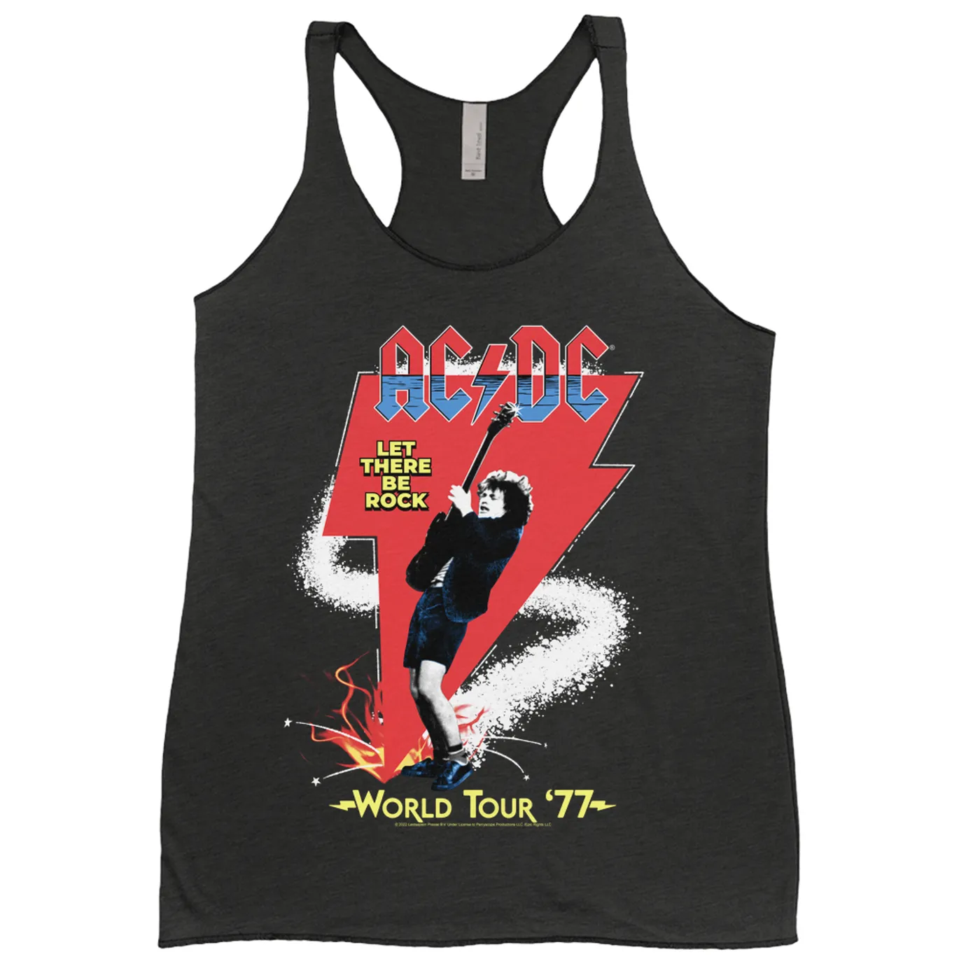 AC/DC Ladies' Tank Top | Let There Be Rock World Tour 1977 ACDC Shirt (Merchbar Exclusive)