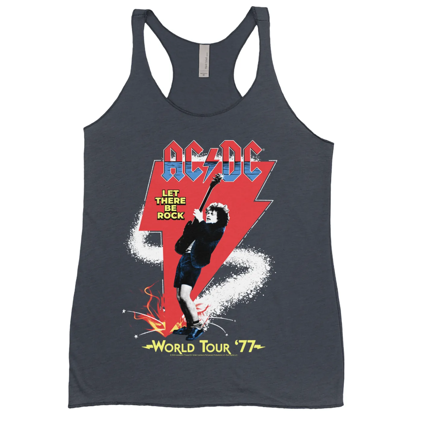AC/DC Ladies' Tank Top | Let There Be Rock World Tour 1977 ACDC Shirt (Merchbar Exclusive)