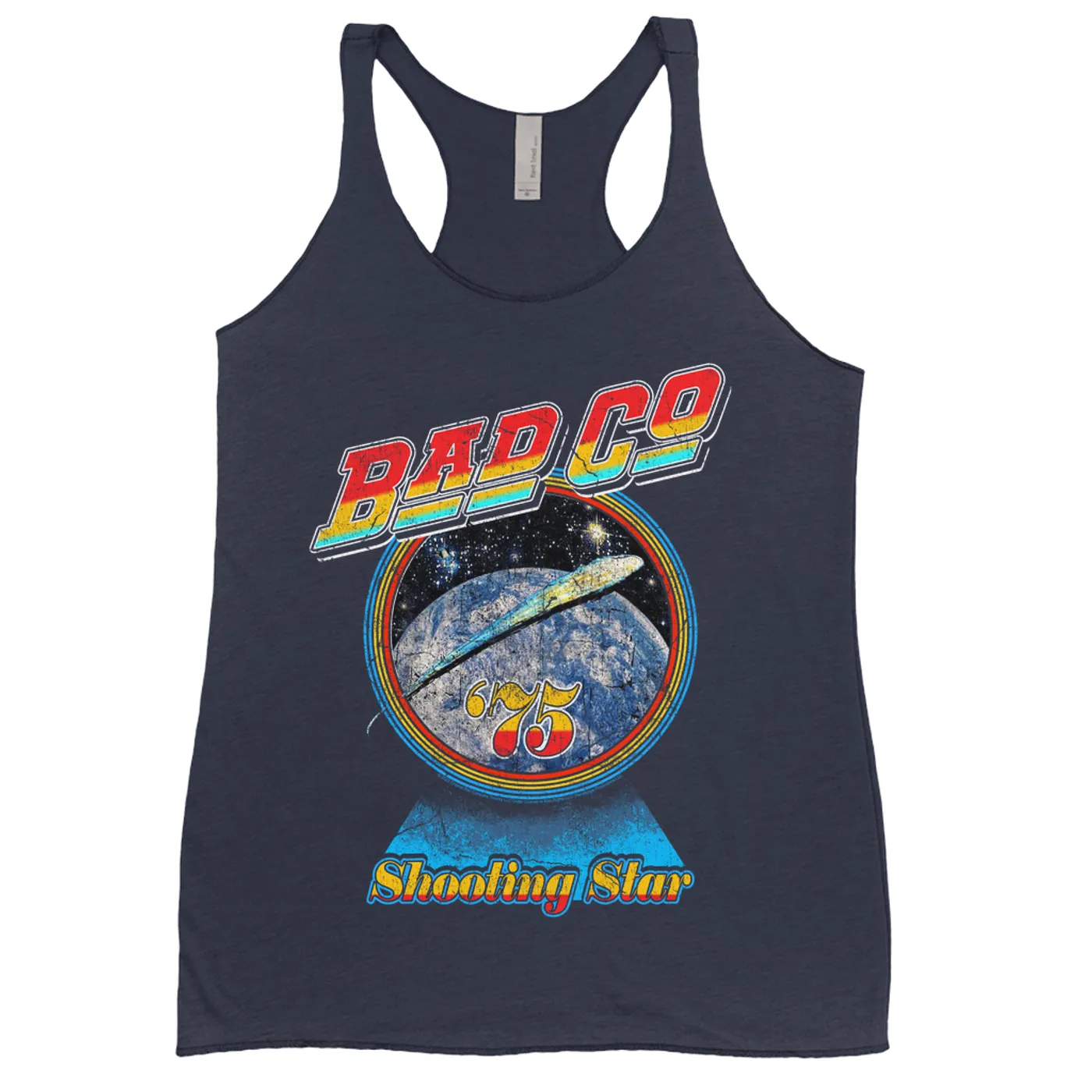 Bad Company Ladies' Tank Top | 75 Shooting Star Orbit Distressed Bad Company Shirt