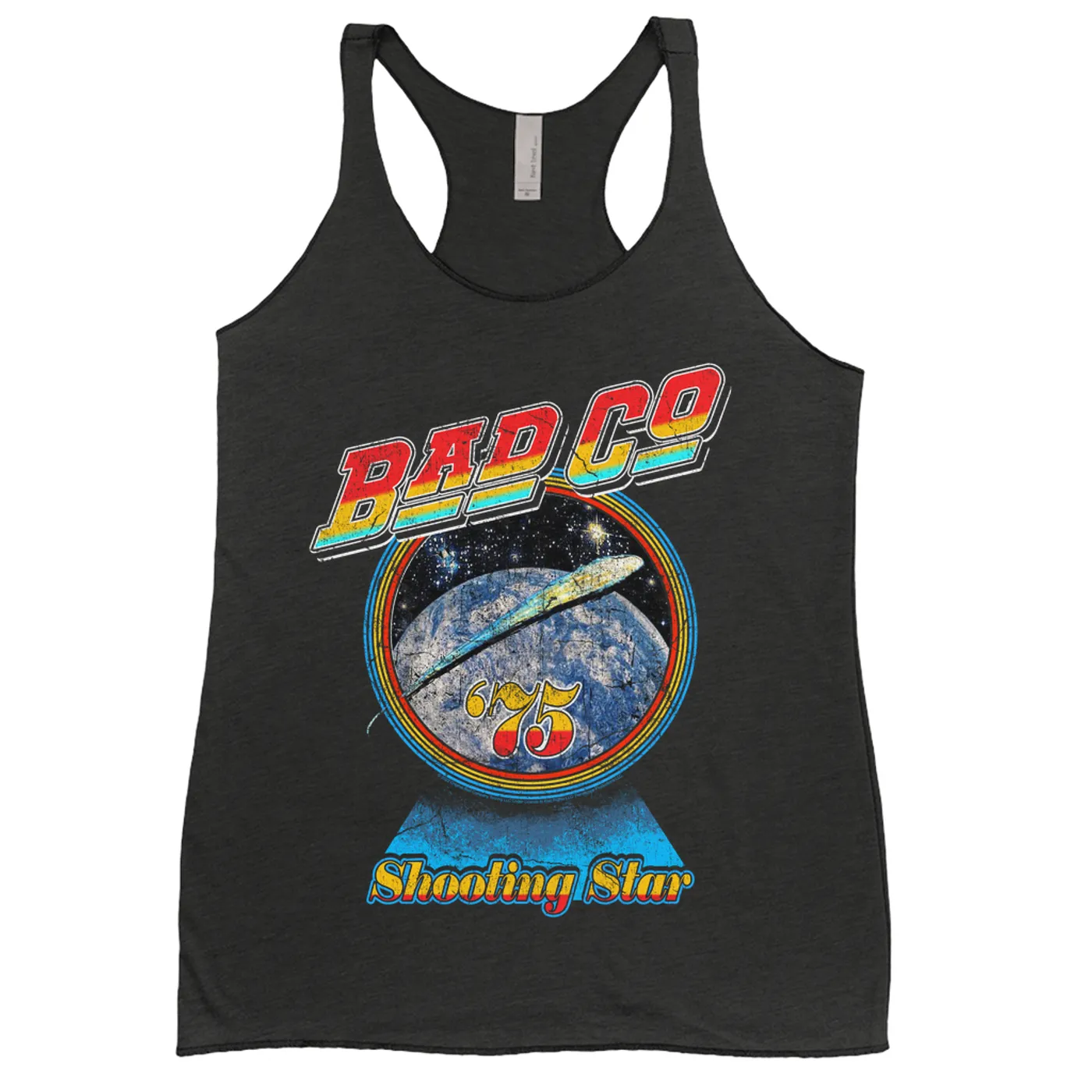 Bad Company Ladies' Tank Top | 75 Shooting Star Orbit Distressed Bad Company Shirt