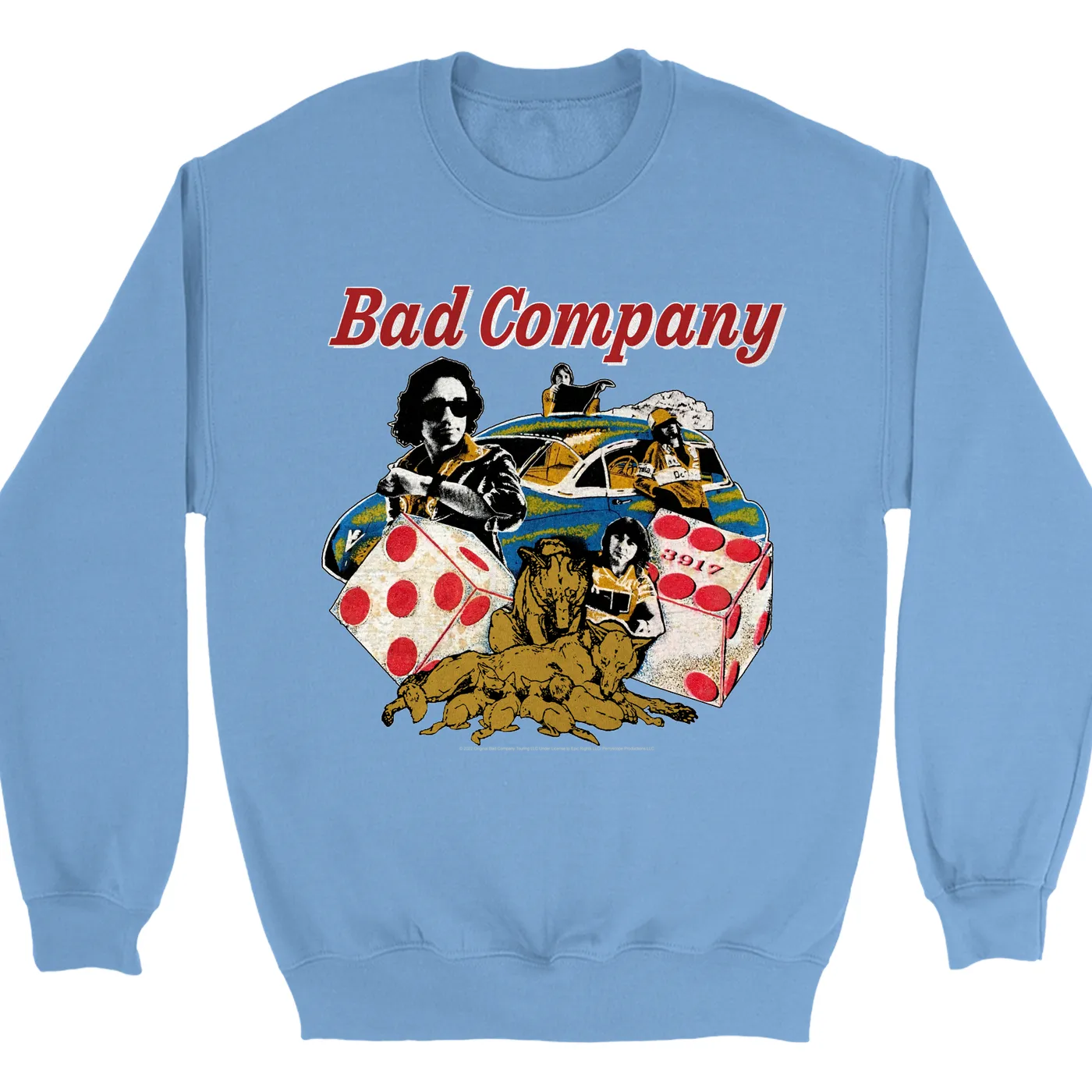 Bad Company Bright Colored Sweatshirt | Rock n' Roll Fantasy '79 Collage Bad Company Sweatshirt