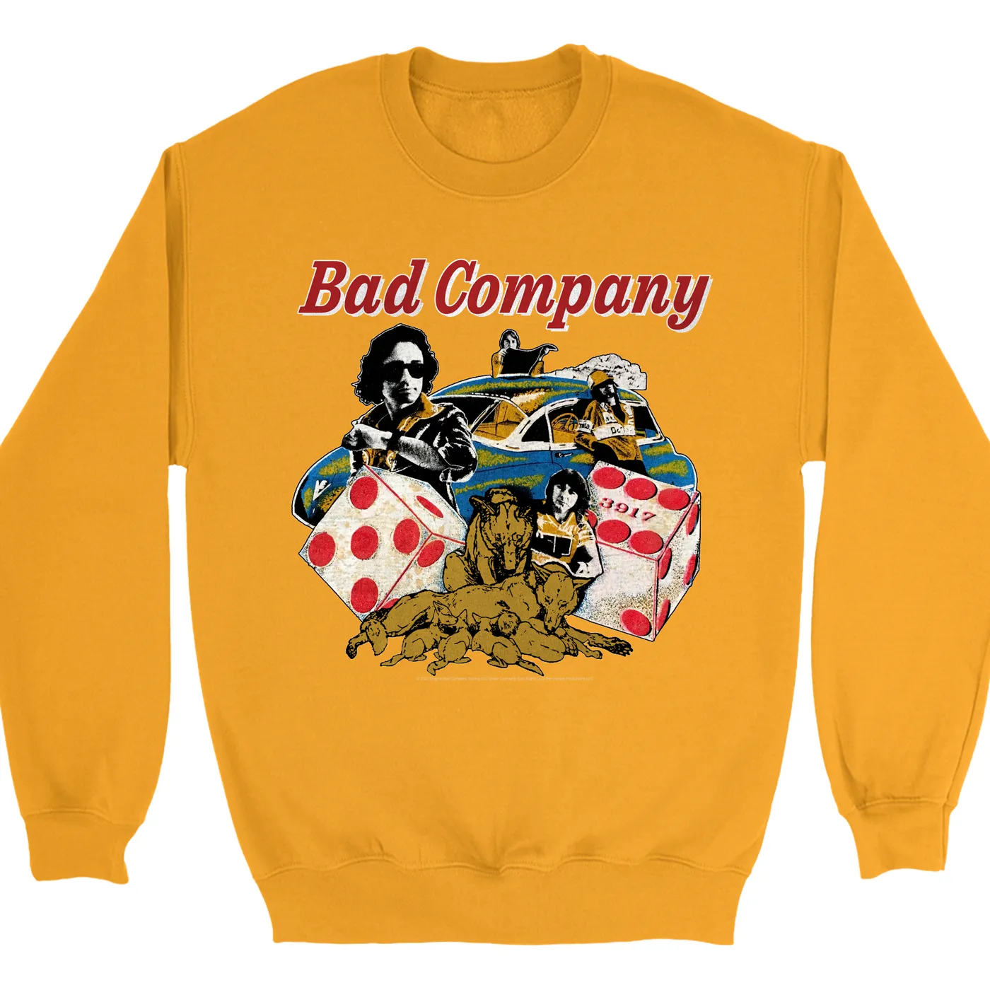 Bad Company Bright Colored Sweatshirt | Rock n' Roll Fantasy '79 Collage Bad Company Sweatshirt