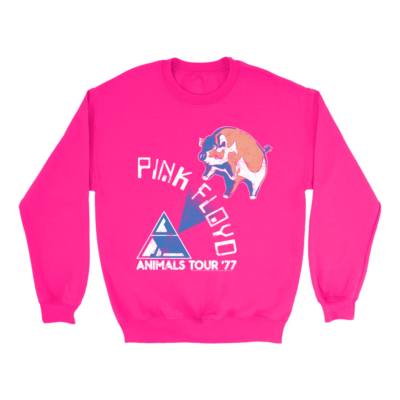 Pink Floyd Bright Colored Sweatshirt | Pastel Animals '77 Tour (Merchbar Exclusive) Pink Floyd Sweatshirt