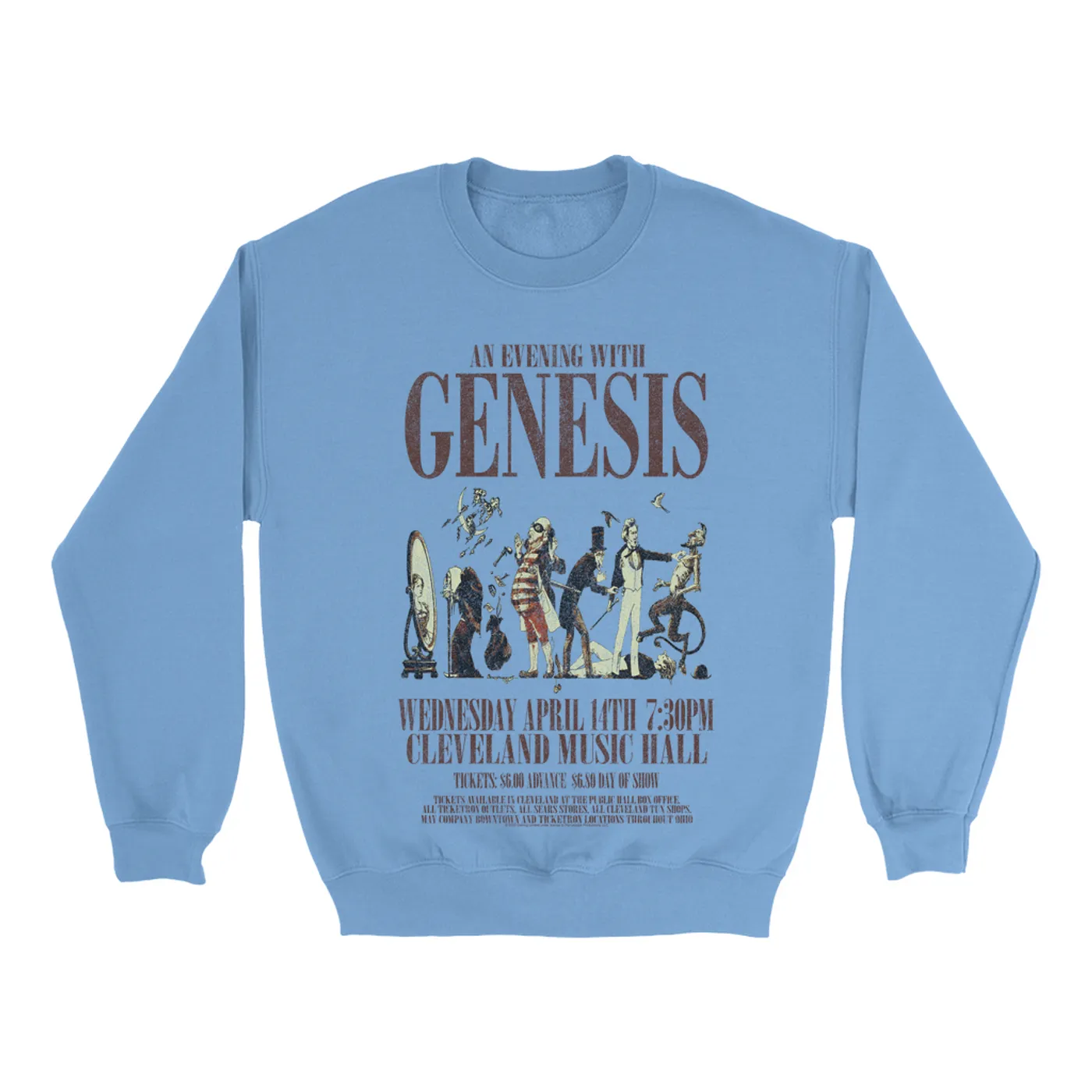 Genesis Bright Colored Sweatshirt | Cleveland Music Hall Concert Genesis Sweatshirt