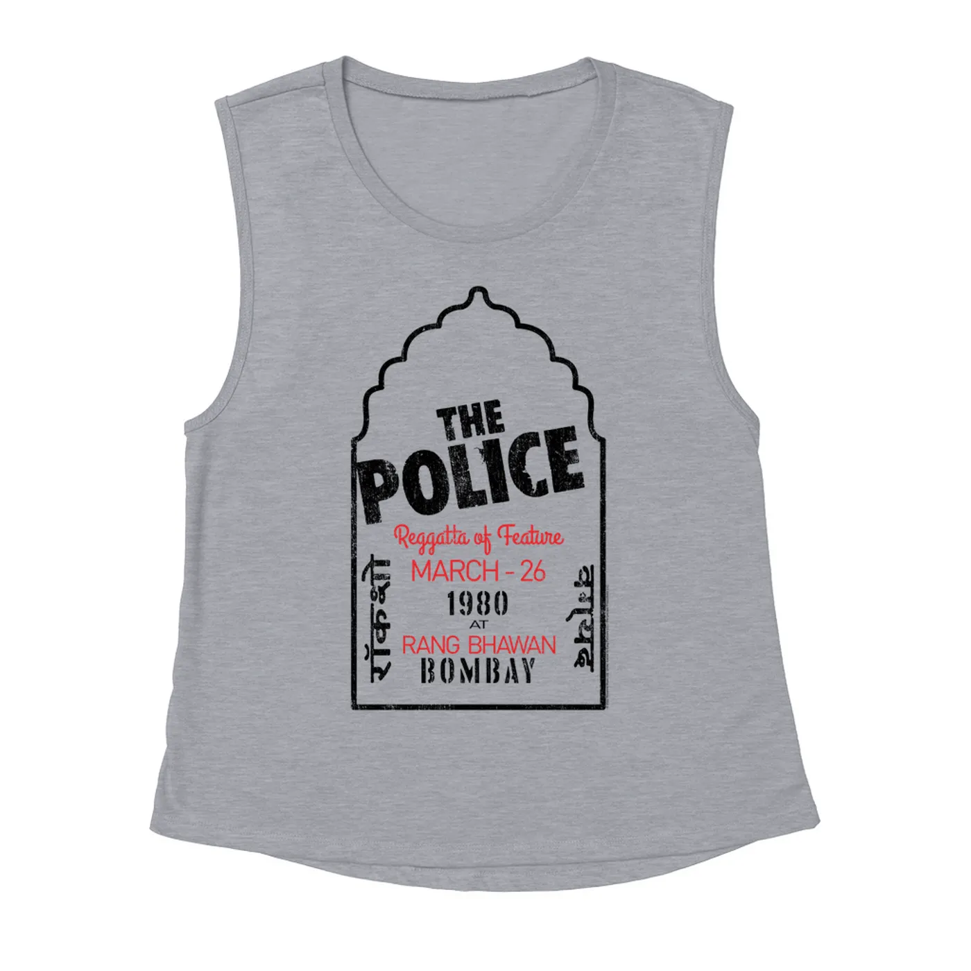 The Police Ladies' Muscle Tank Top | Bombay 1980 Concert The Police Shirt