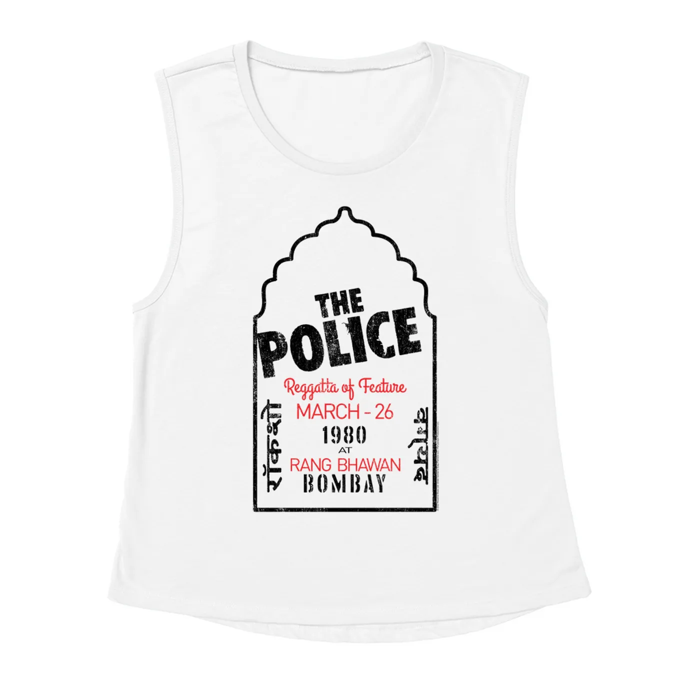 The Police Ladies' Muscle Tank Top | Bombay 1980 Concert The Police Shirt