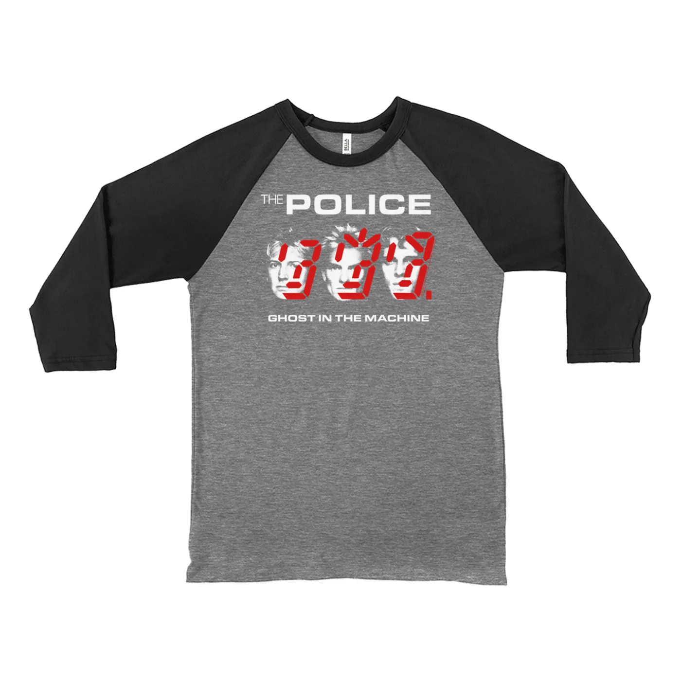 The Police 3/4 Sleeve Baseball Tee | Double Image Ghost In The Machine The Police Shirt