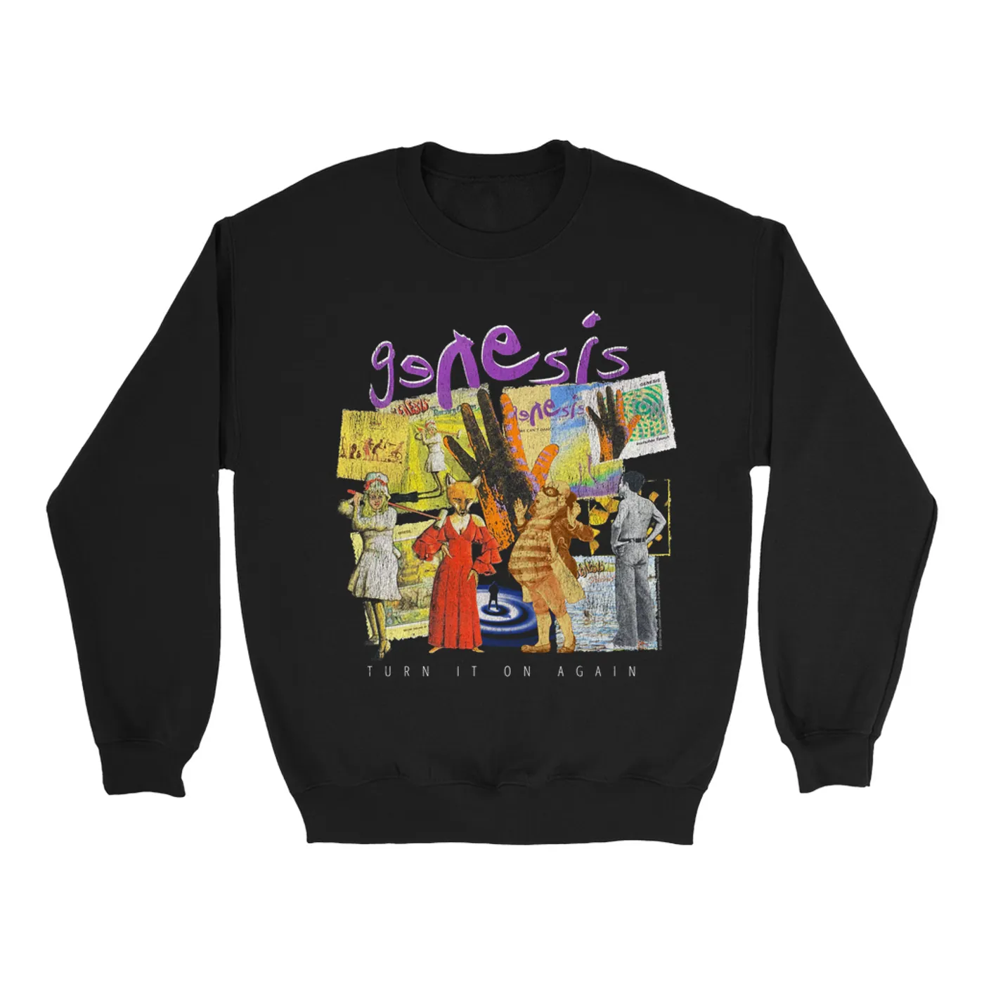 Genesis Sweatshirt | Ultimate Album Collage Distressed Genesis Sweatshirt