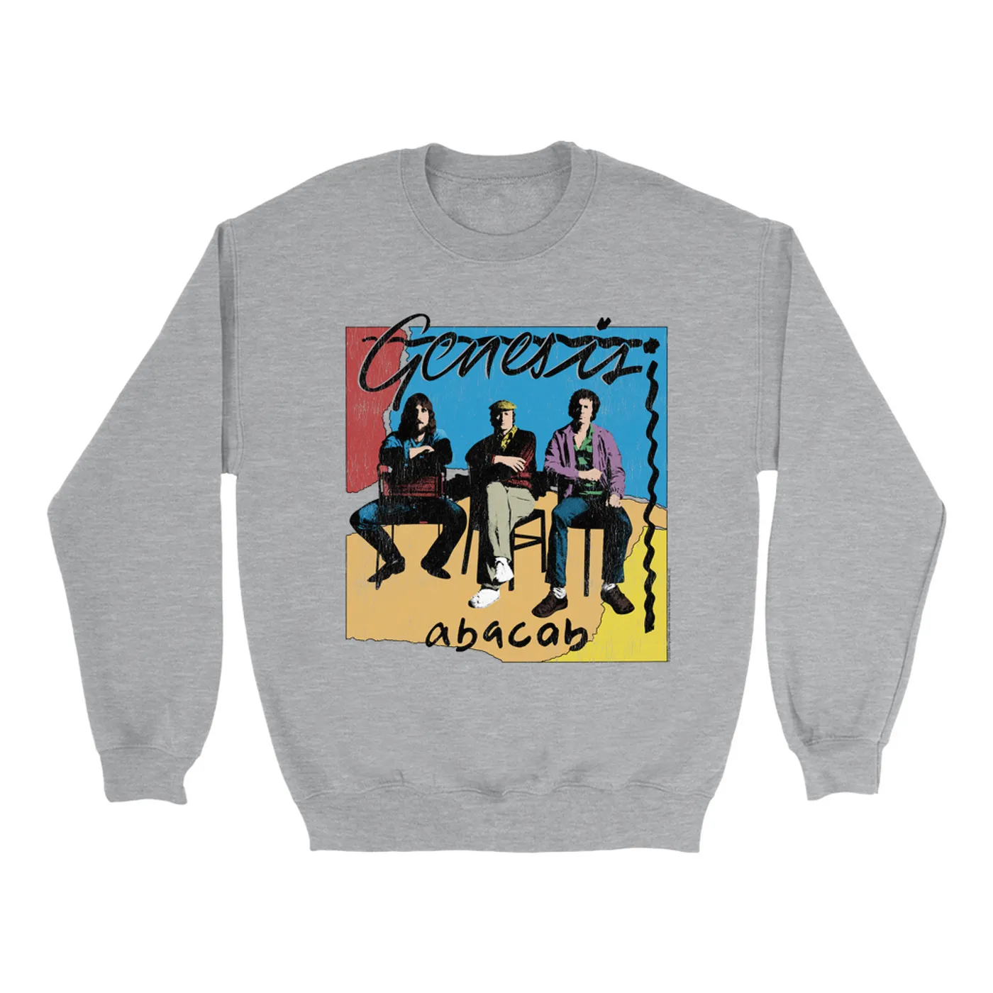Genesis Sweatshirt | Abacab Album Retro Image Distressed Genesis Sweatshirt