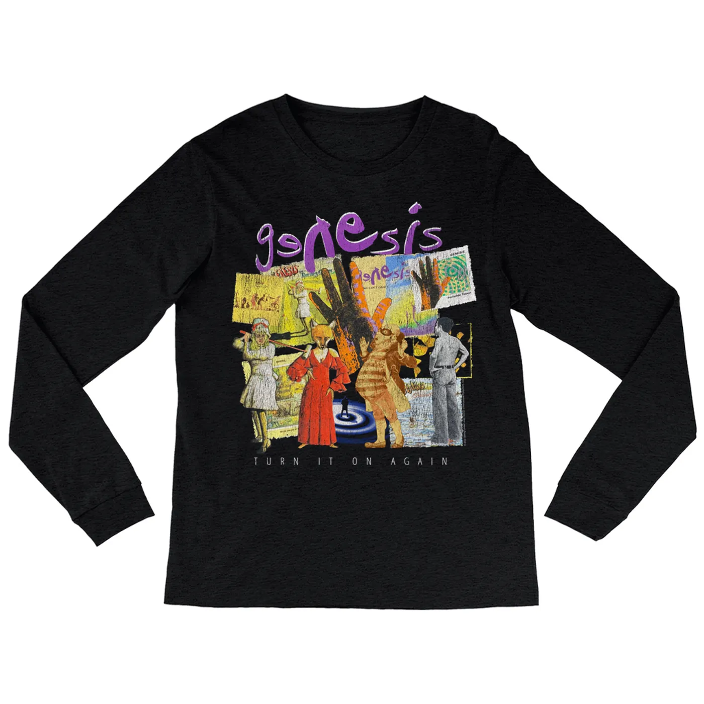 Genesis Long Sleeve Shirt | Ultimate Album Collage Distressed Genesis Shirt