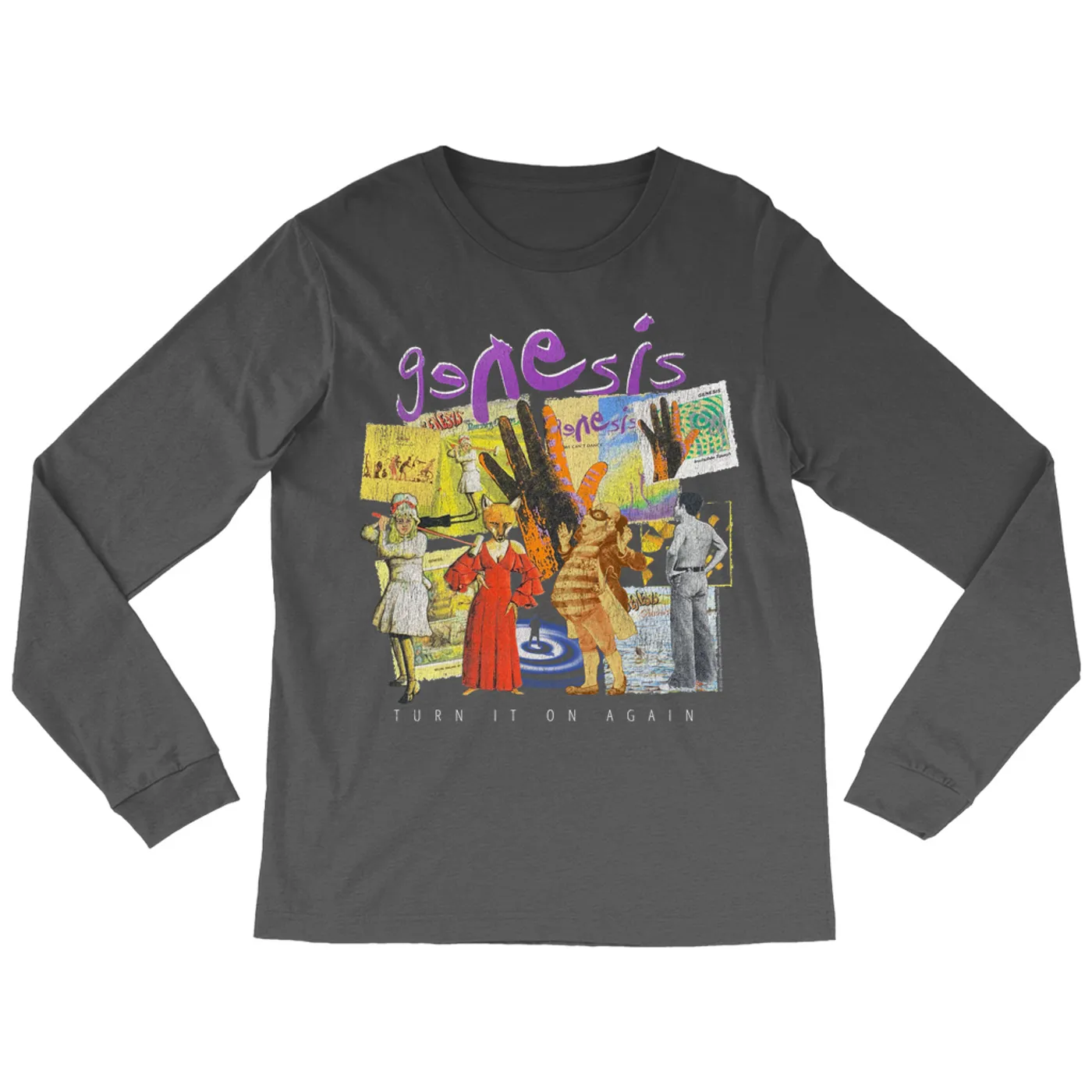 Genesis Long Sleeve Shirt | Ultimate Album Collage Distressed Genesis Shirt
