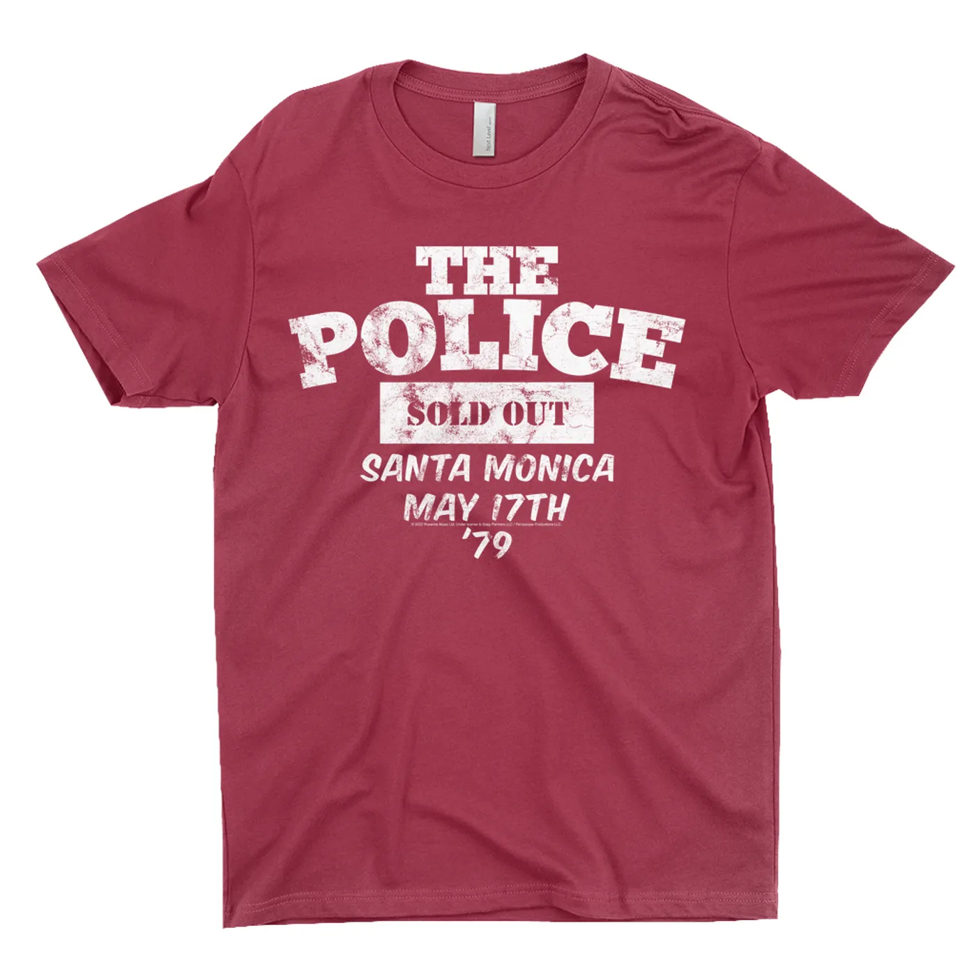 The Police T-Shirt | 1979 Santa Monica Sold Out Concert Distressed (Merchbar Exclusive) The Police Shirt