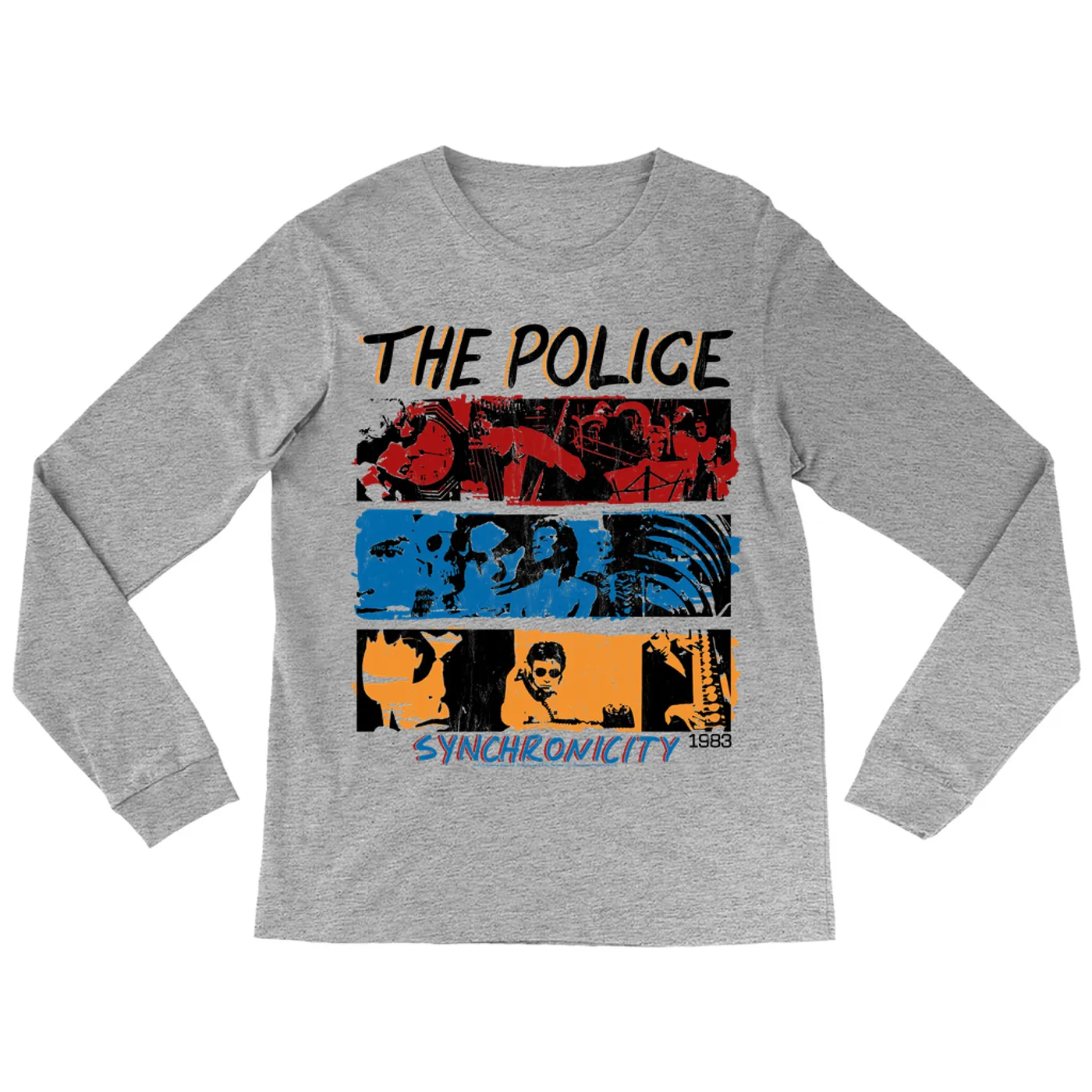 The Police Long Sleeve Shirt | 1983 Synchronicity Tour Distressed (Merchbar Exclusive) The Police Shirt