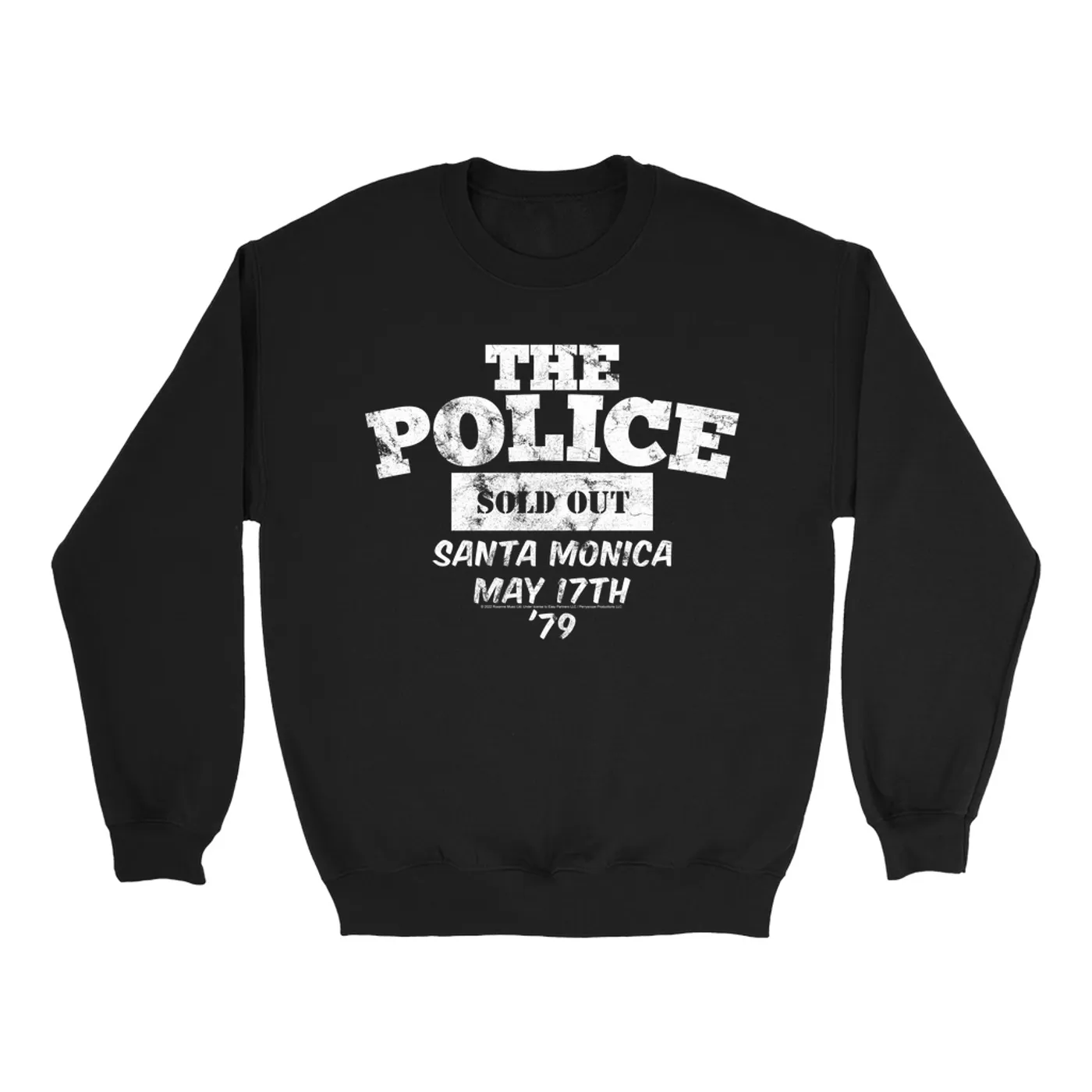 The Police Sweatshirt | 1979 Santa Monica Sold Out Concert Distressed (Merchbar Exclusive) The Police Sweatshirt